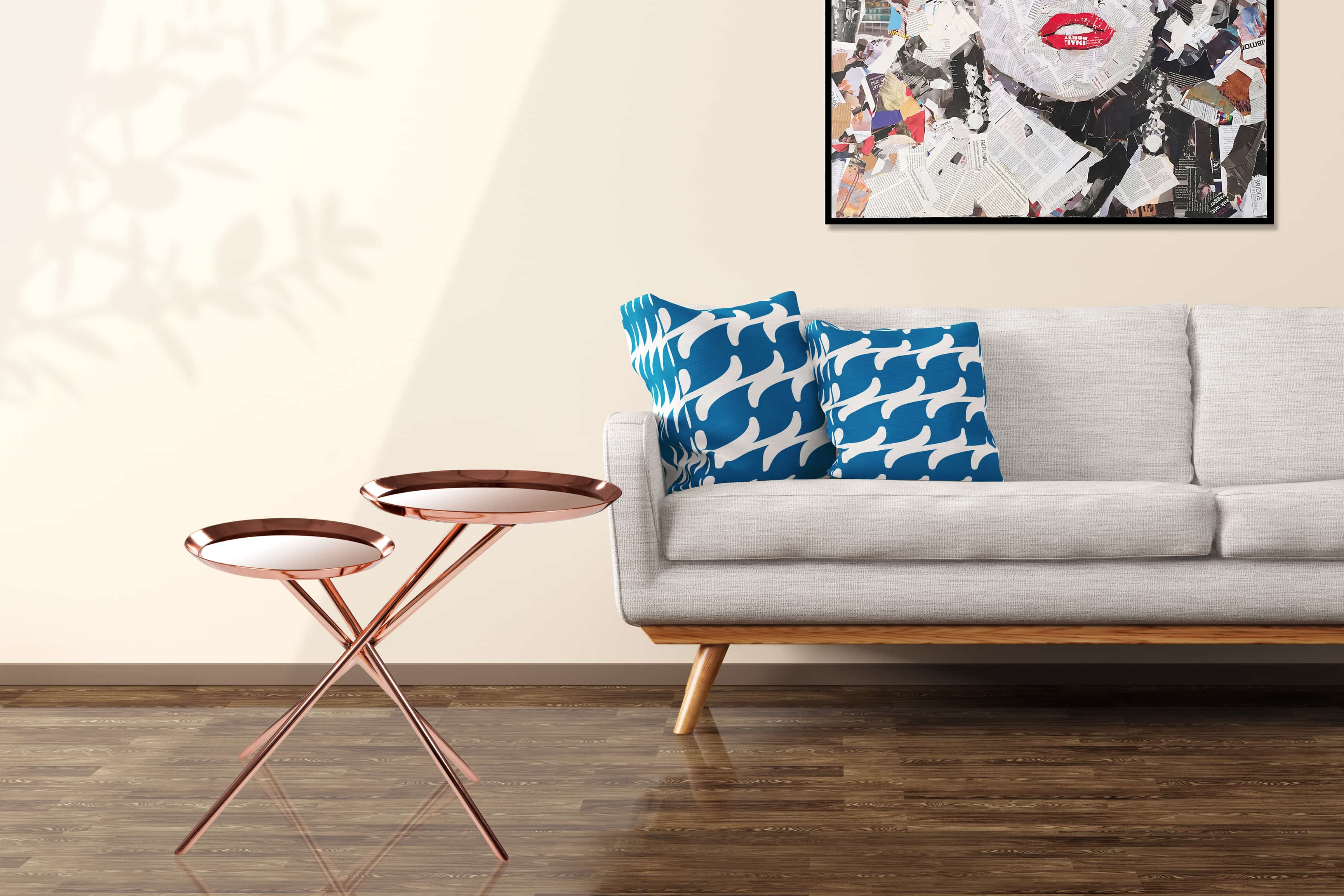 Beistelltisch Ella 110 Rosà / Gold Beistelltisch Ella 110 Rosà / Gold