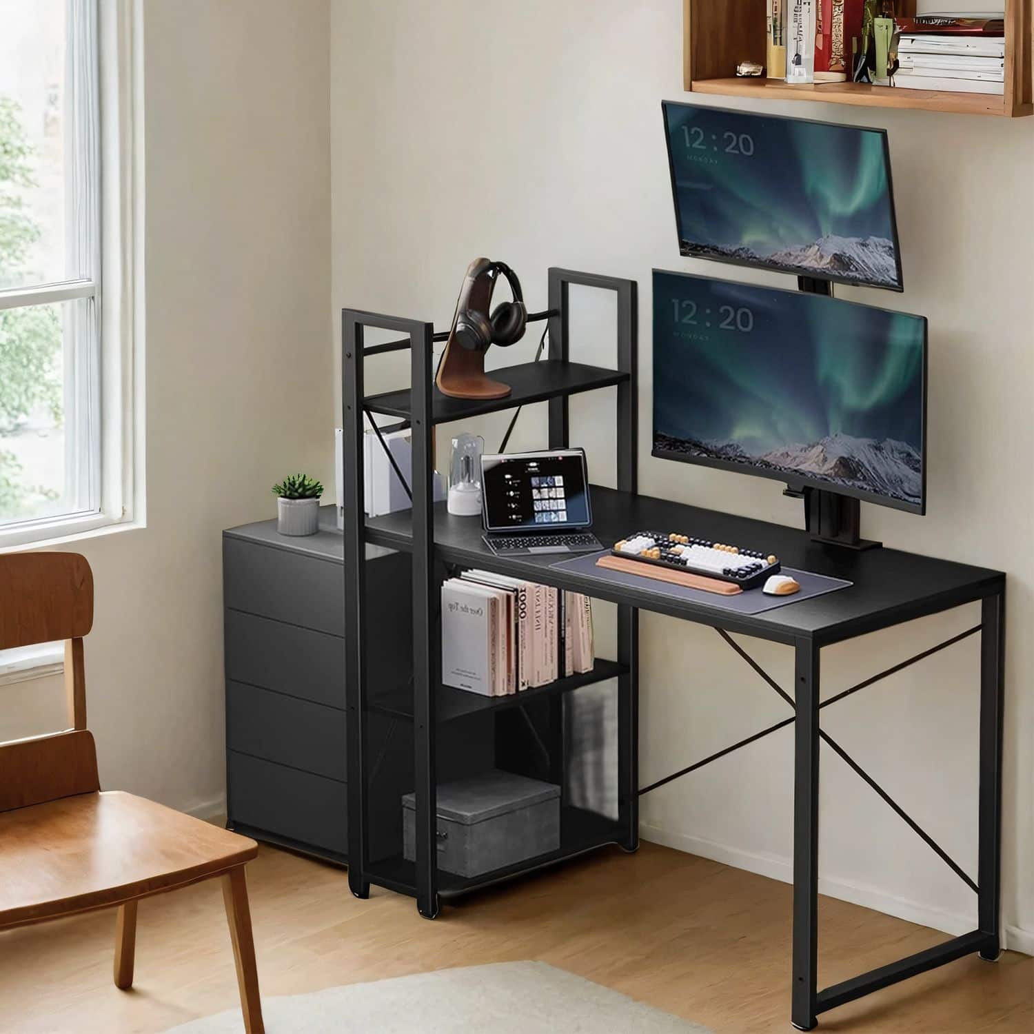 Tisch, Schreibtisch mit Regal, Computertisch Tisch, Schreibtisch mit Regal, Computertisch
