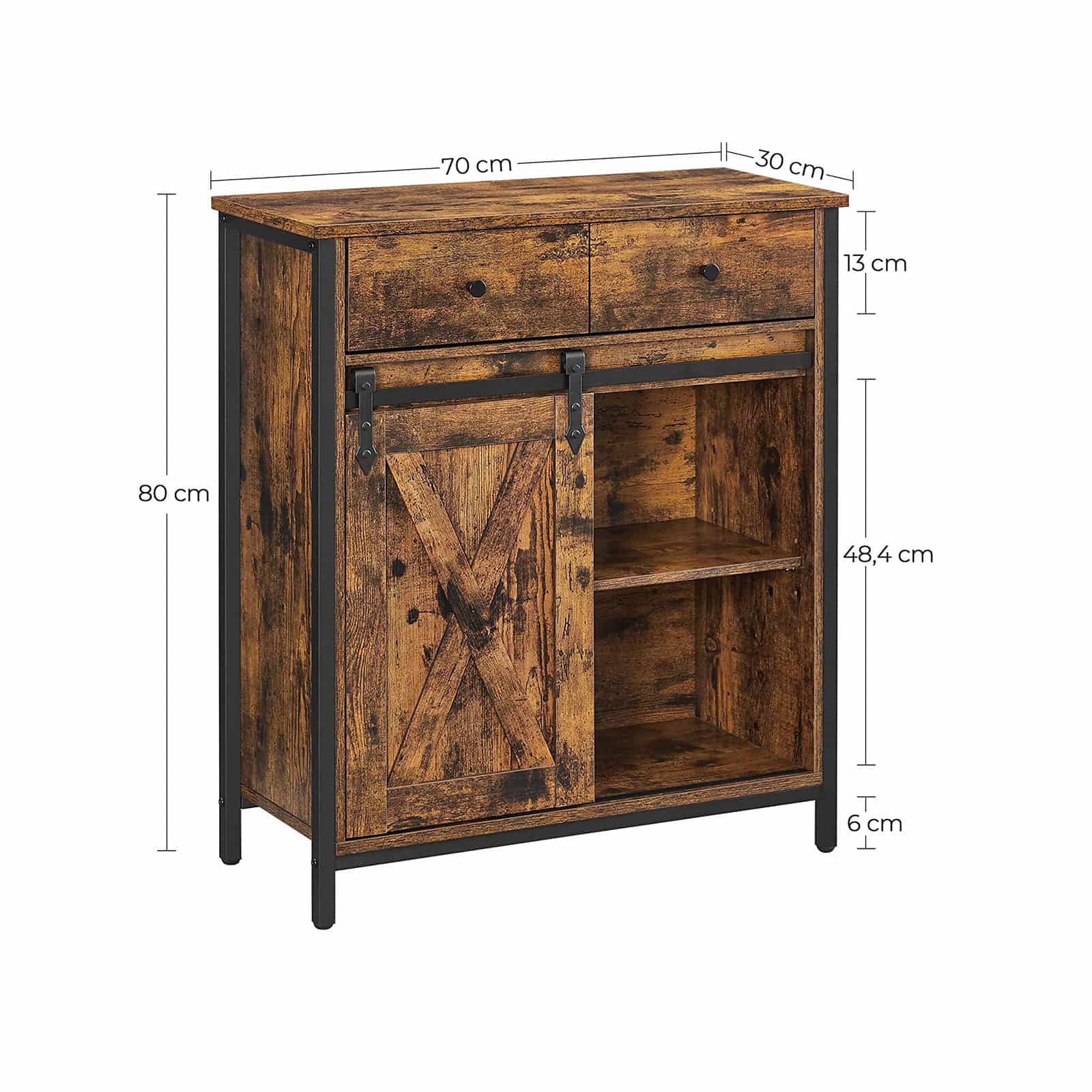 Beistellschrank mit Schublade Industriestil-B34LSC100B01 Beistellschrank mit Schublade Industriestil-B34LSC100B01