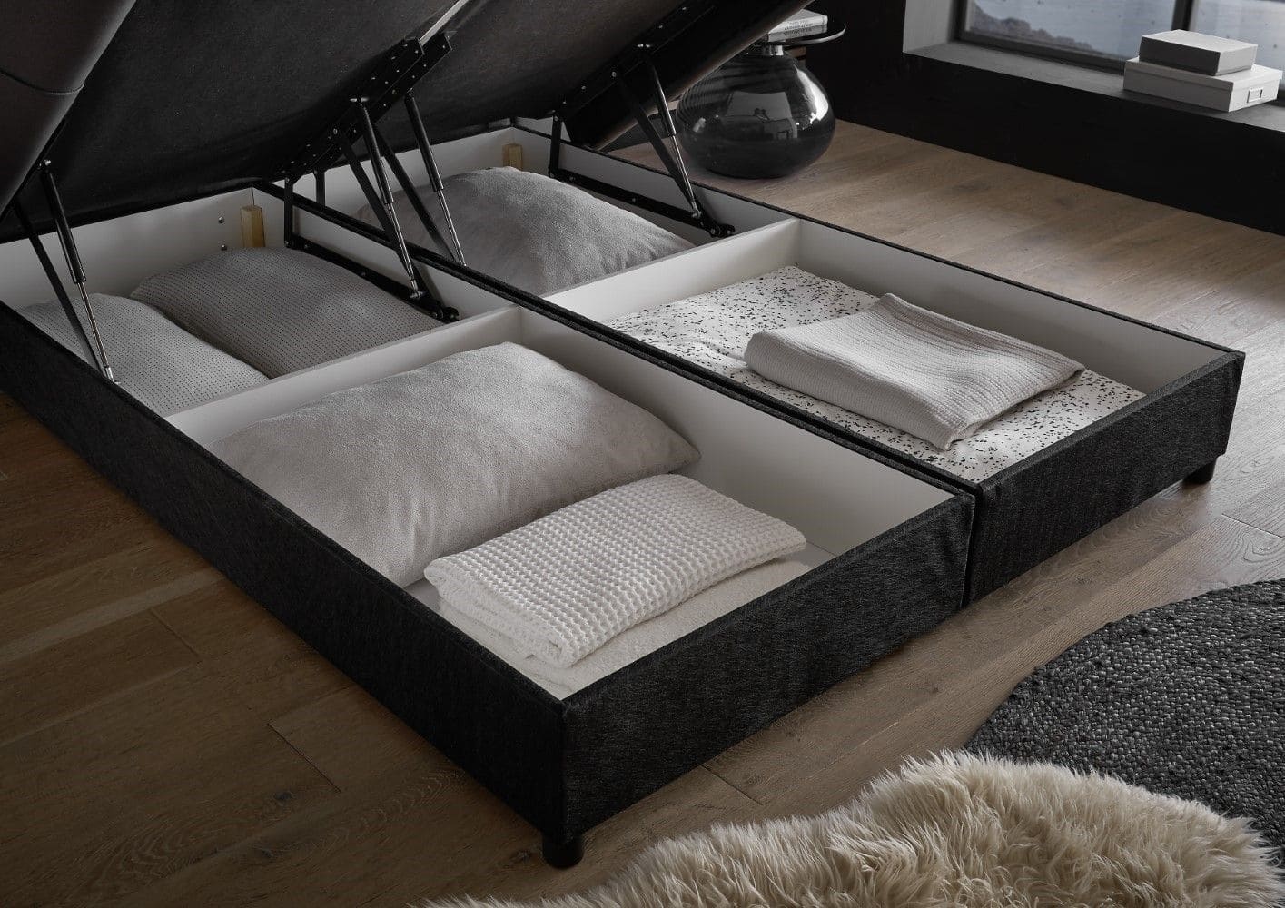 ED Exciting Design Boxbett Midnight 180x200 Schwarz | Nube Kunstleder ED Exciting Design Boxbett Midnight 180x200 Schwarz | Nube Kunstleder