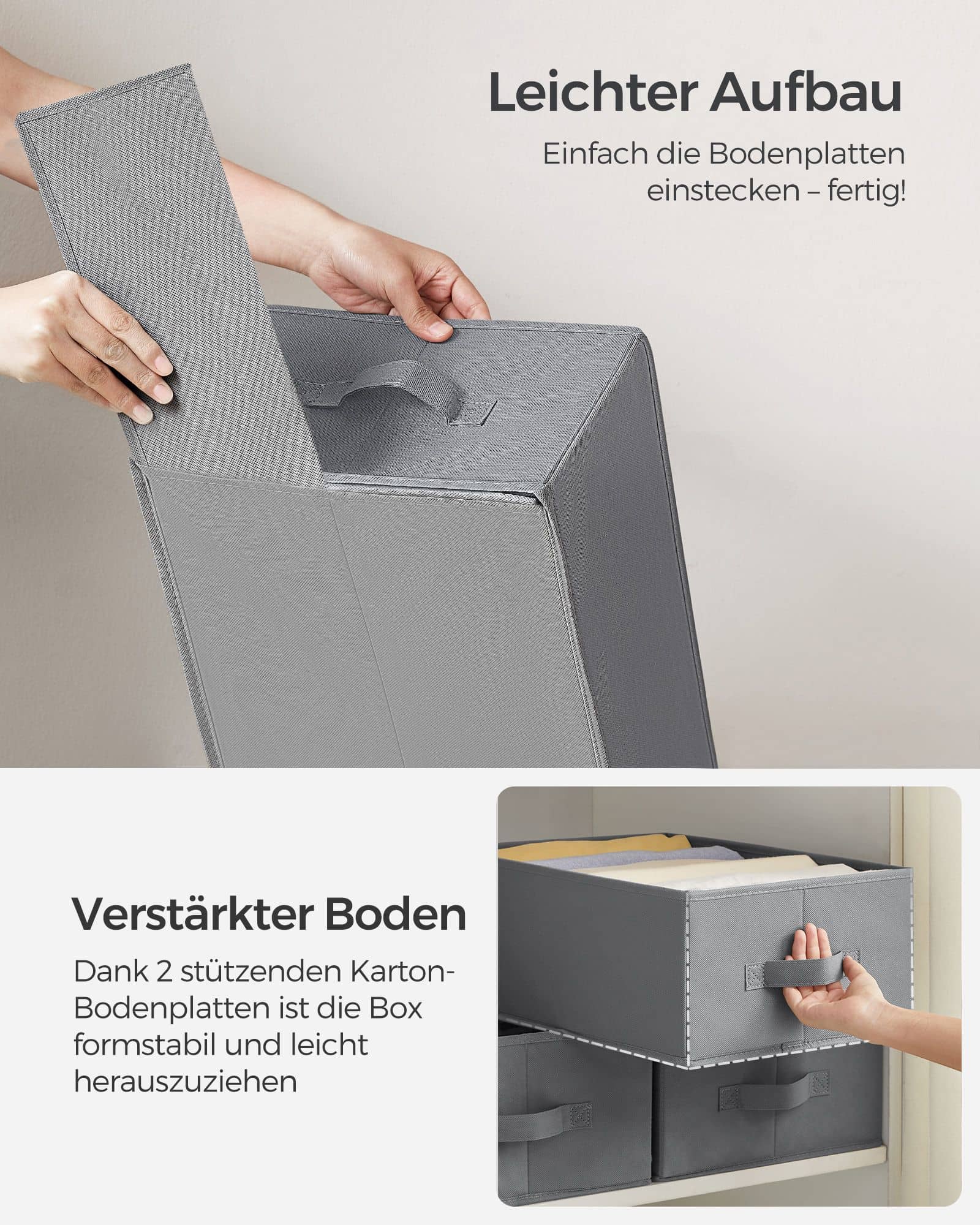 Kleiderschrank-Organizer 6 Fächer 4er Set taubengrau Kleiderschrank-Organizer 6 Fächer 4er Set taubengrau