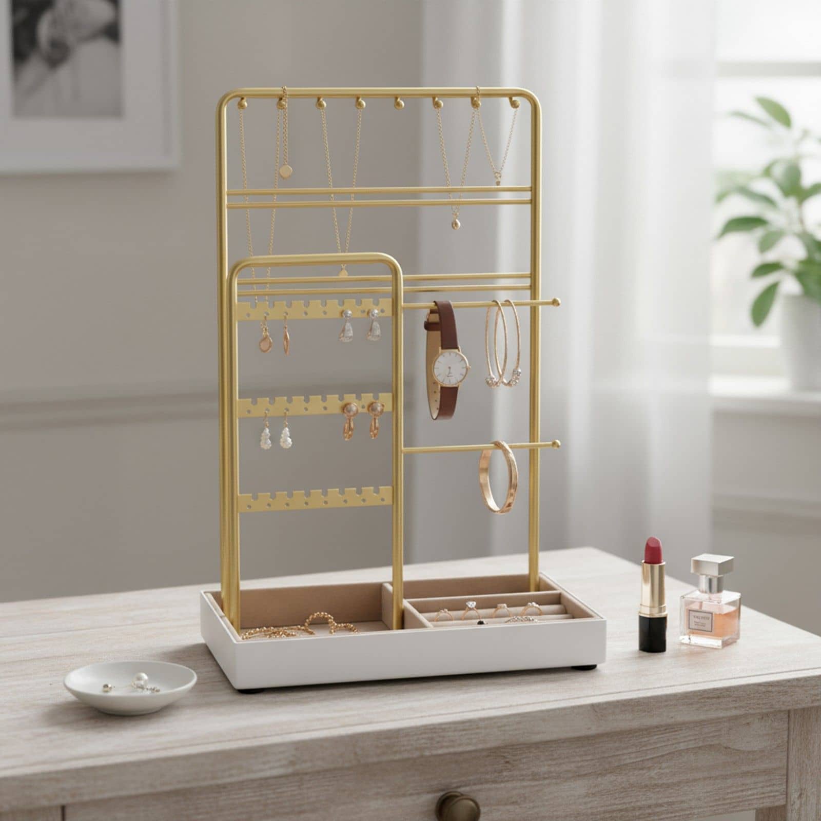 Schmuckaufbewahrung, Schmuckhalter, Metallrahmen