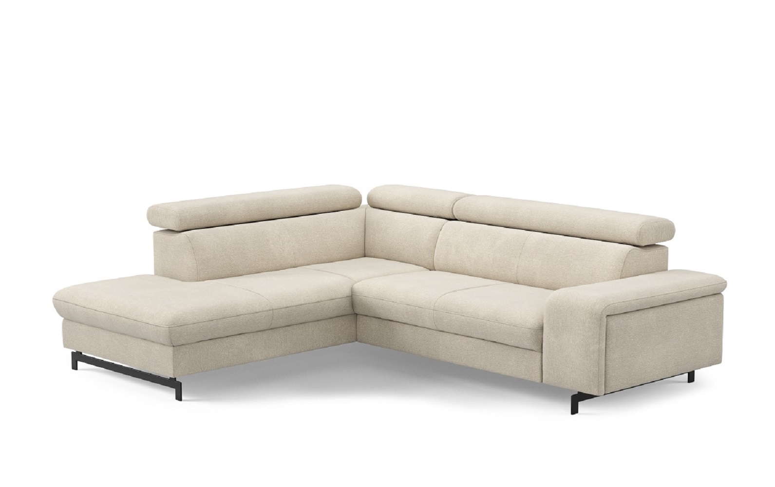Ecksofa Emma Cotta Beige mit Schlaffunktion