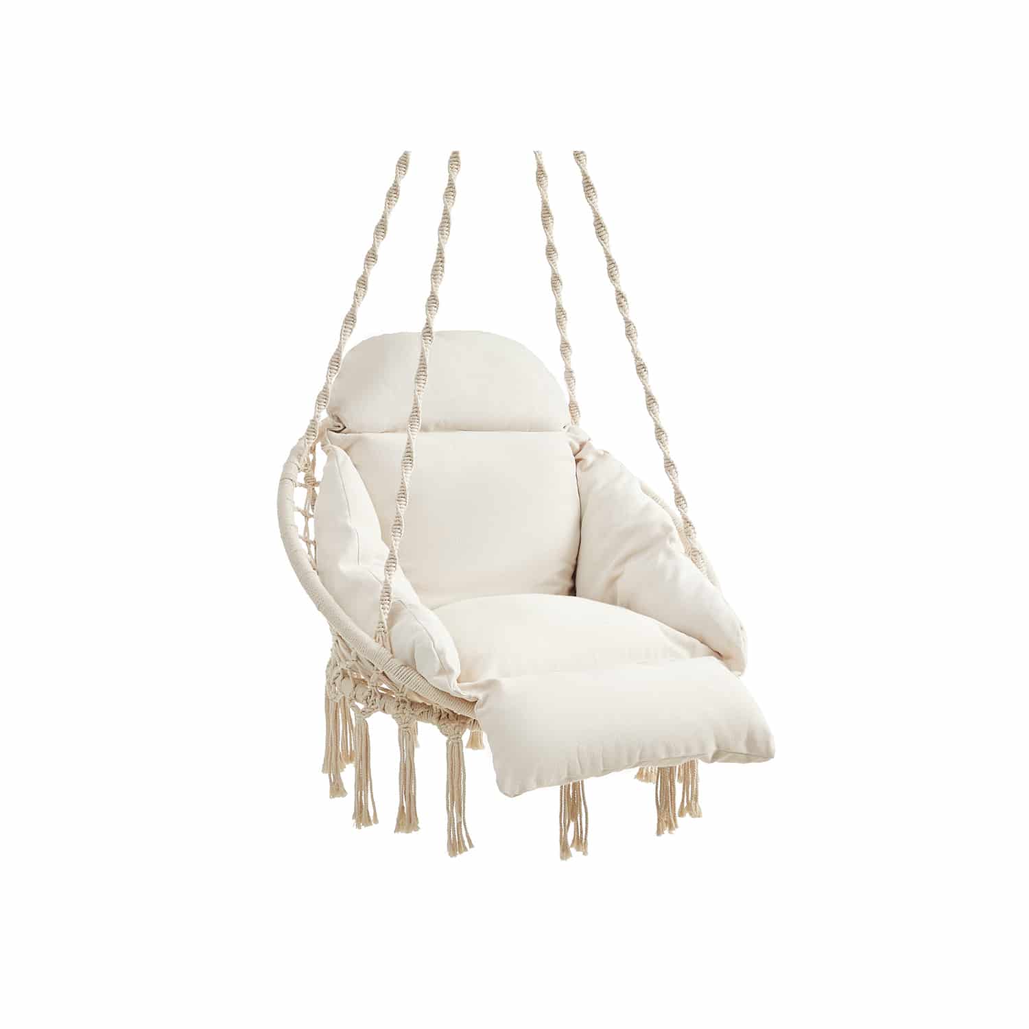 Hängesessel mit einem dicken Kissen Beige Hängesessel mit einem dicken Kissen Beige