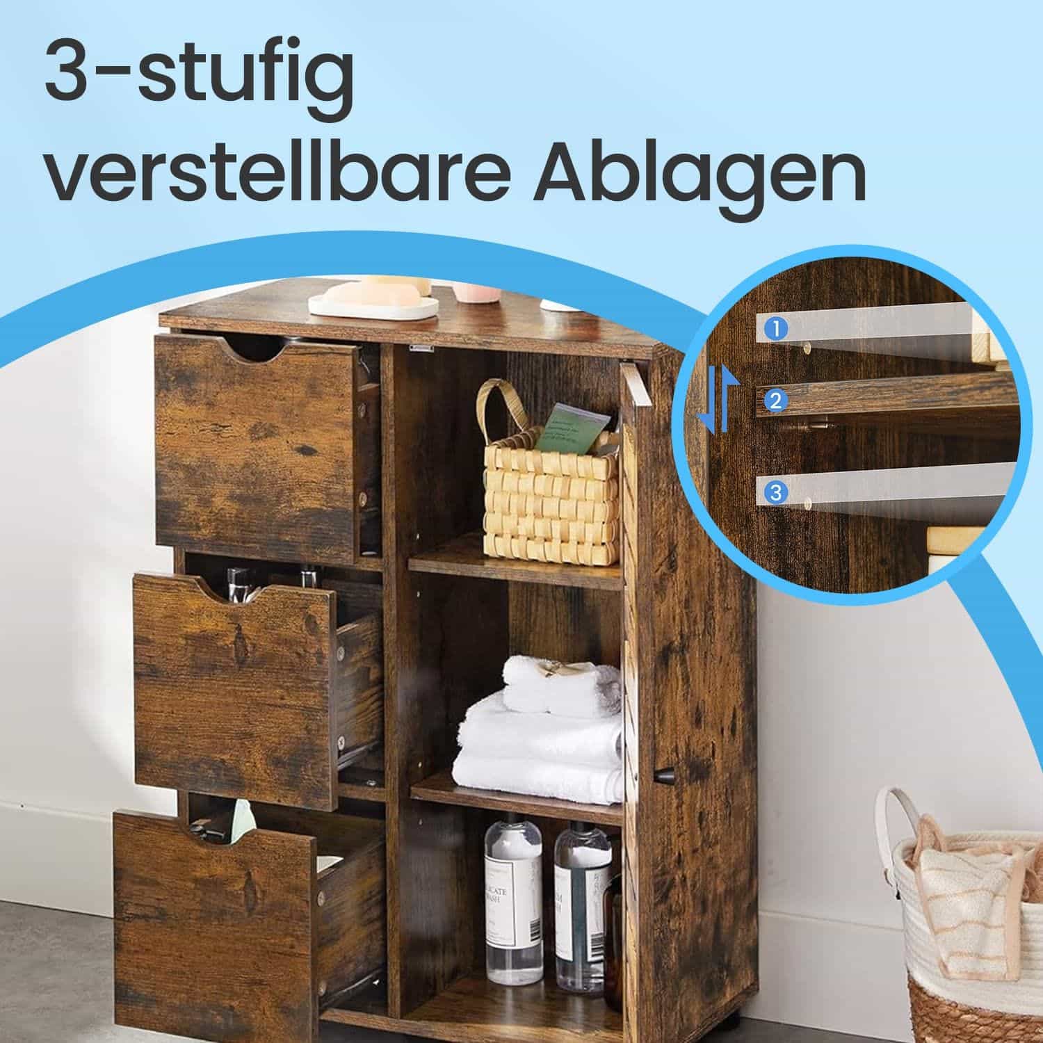 Badezimmerschrank, schmaler Badschrank, Beistellschrank Badezimmerschrank, schmaler Badschrank, Beistellschrank