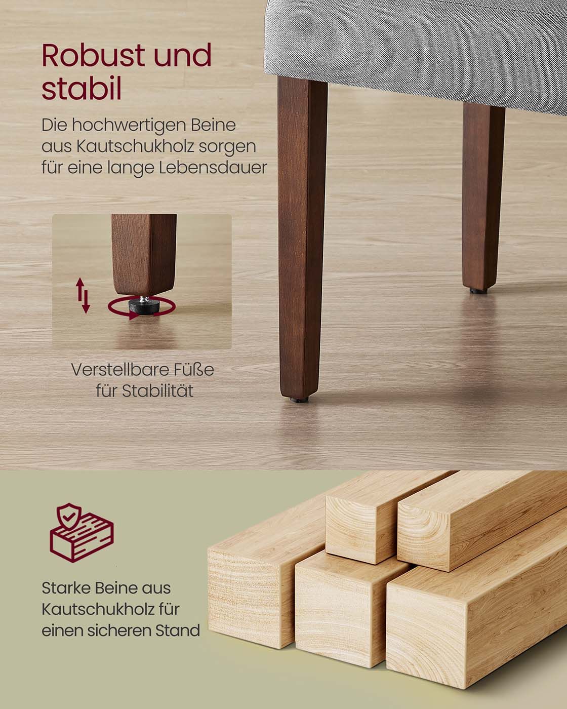 Esszimmerstuhl 2er Set hohe Rückenlehne bequemes Sitzkissen Esszimmerstuhl 2er Set hohe Rückenlehne bequemes Sitzkissen