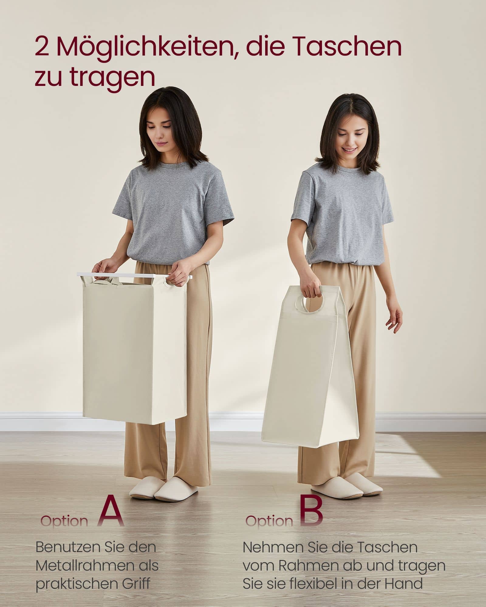 Wäschekorb 4 Fächer, Wäschesammler mit Ablage, Wäschebox Wäschekorb 4 Fächer, Wäschesammler mit Ablage, Wäschebox