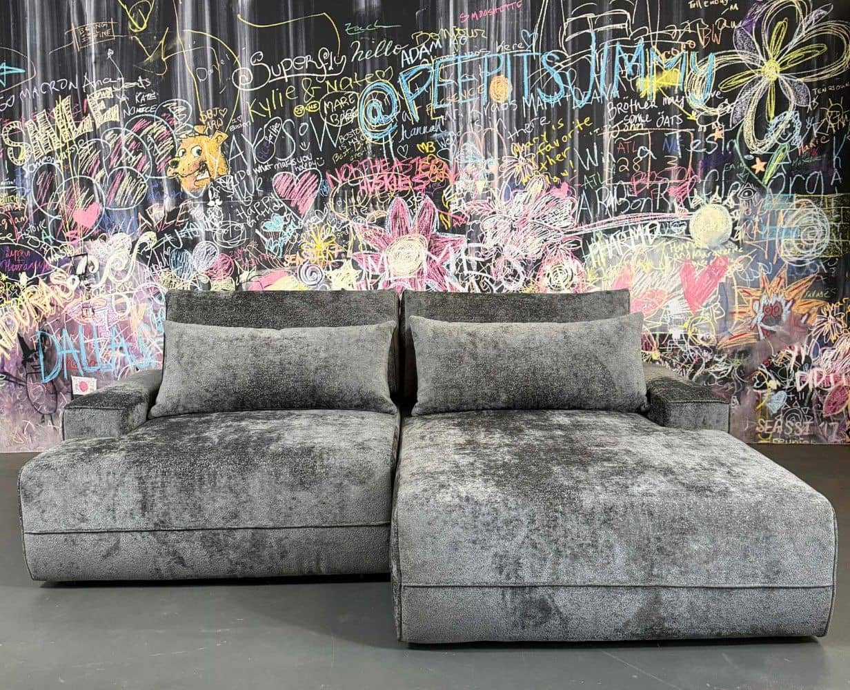 Sofa Bill Grau mit Schlaffunktion sofort lieferbar