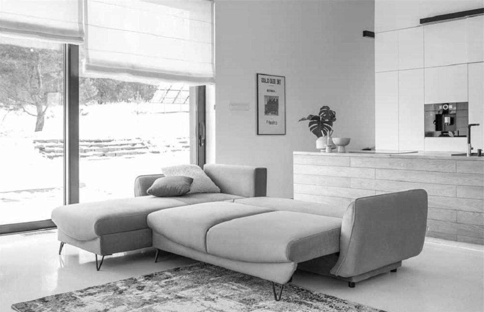Salvatore Ecksofa mit Bettfunktion und Bettkasten – Zeitloses Design und hoher Komfort