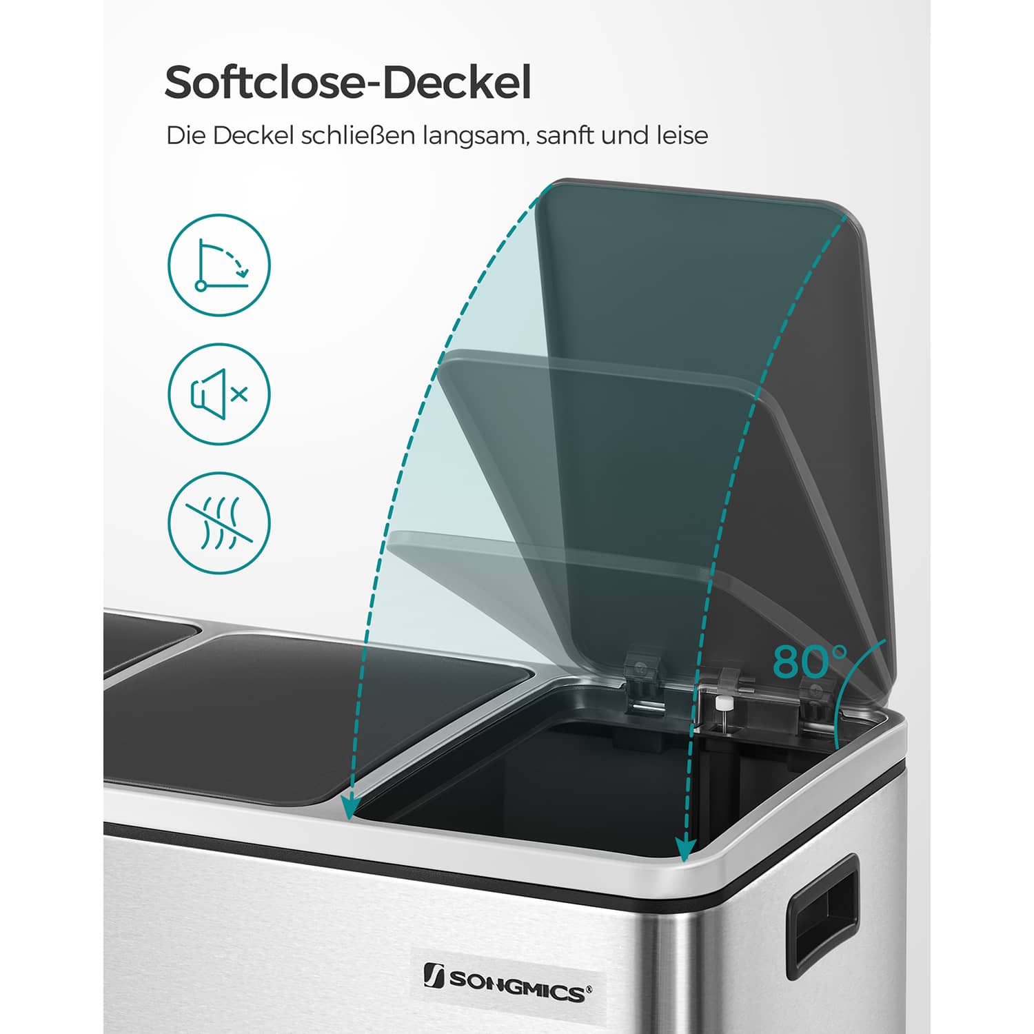 Mülleimer 54 Liter (3 x 18 L)-B34LTB54NL Mülleimer 54 Liter (3 x 18 L)-B34LTB54NL