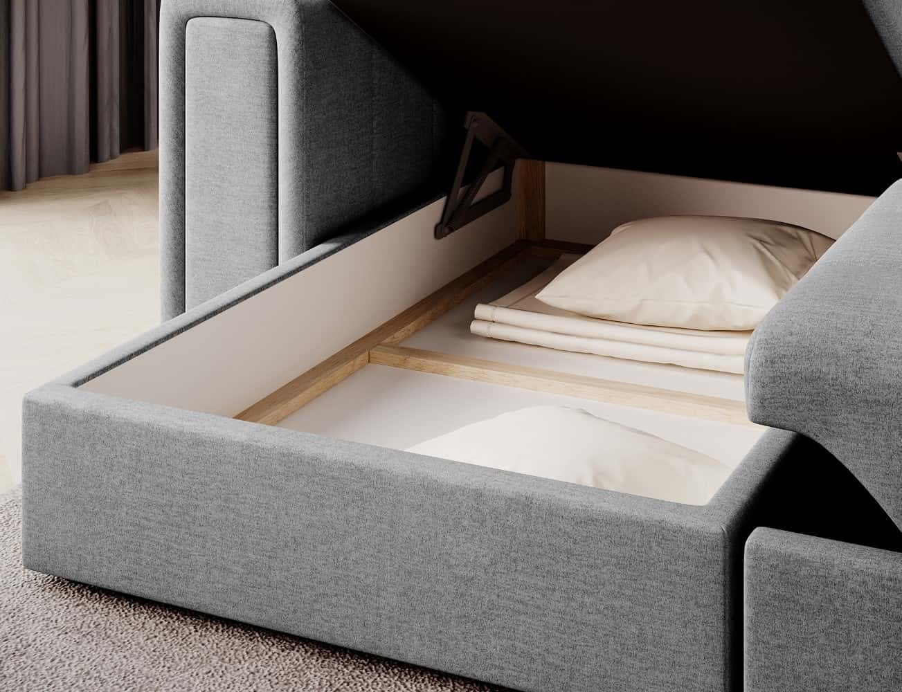 Ecksofa Blenvi mit Schlaffunktion & Bettkasten | Eltap | Monolith | beidseitig montierbar Ecksofa Blenvi mit Schlaffunktion & Bettkasten | Eltap | Monolith | beidseitig montierbar