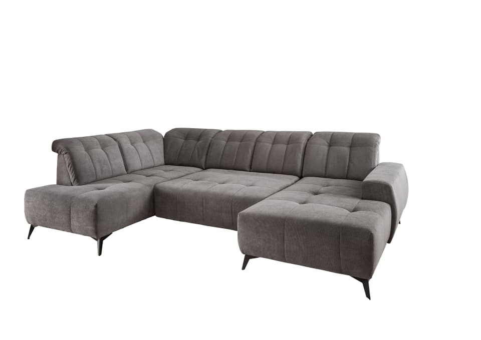 Sofa U-Form dunkelgrau - Elektrofunktion - Sano Sofa U-Form dunkelgrau - Elektrofunktion - Sano