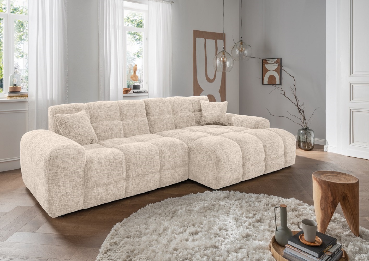 Ecksofa Bosco von Benformato – mit Tonnentaschenfederkern