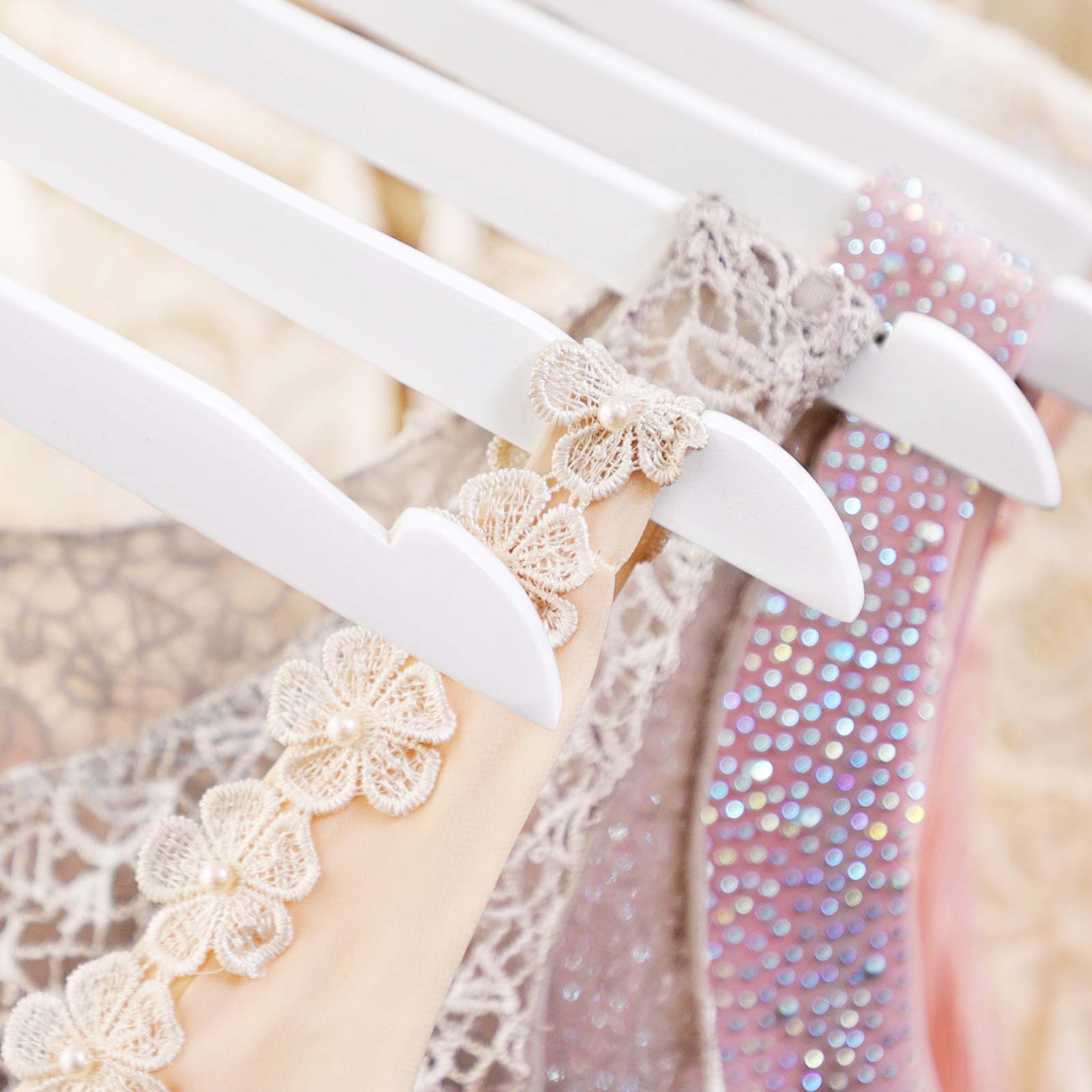 Schlichte Bügel 20 Stück Weiß-CRW003WT20 Schlichte Bügel 20 Stück Weiß-CRW003WT20