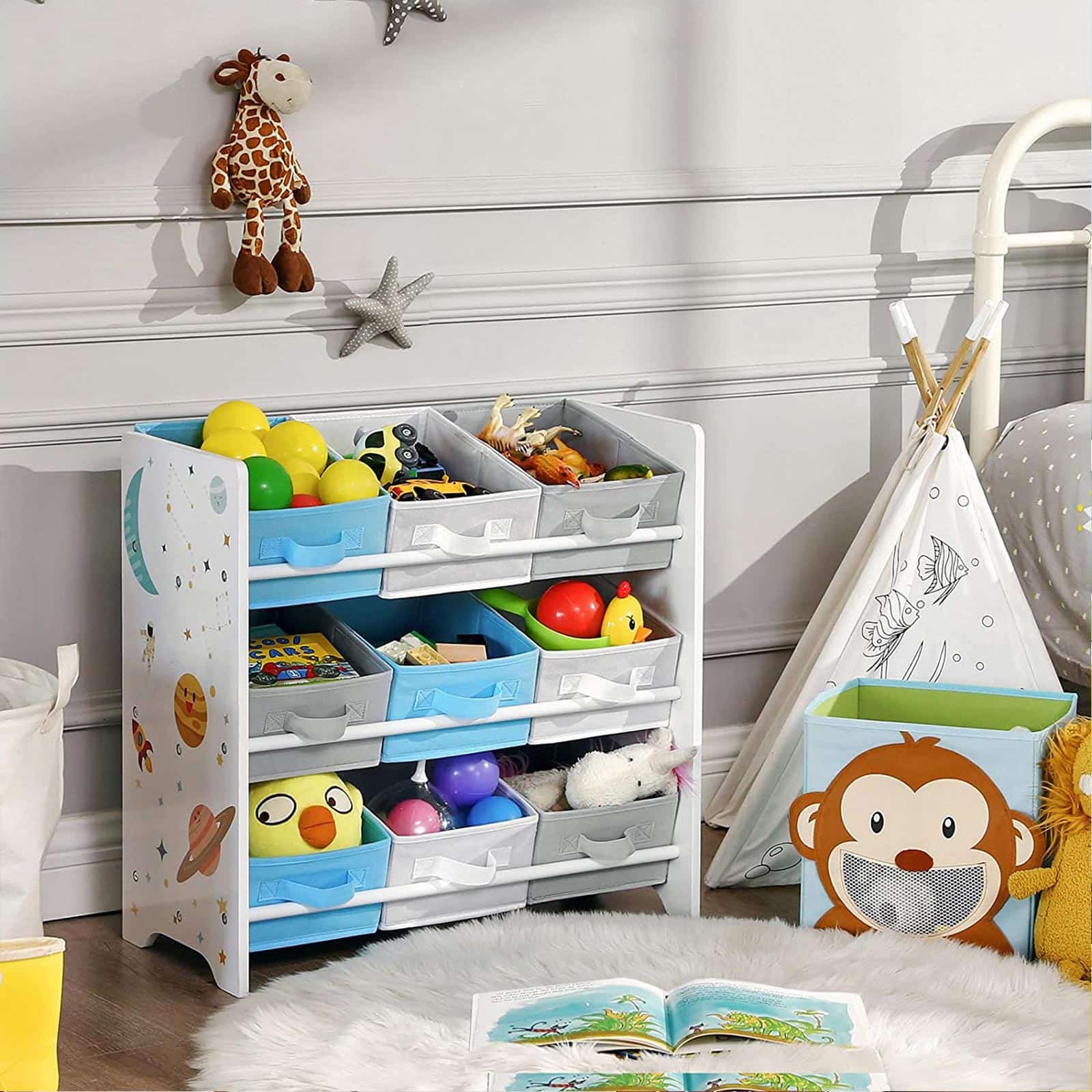 Kinderzimmerregal für Spielzeug-B34GKR33WT Kinderzimmerregal für Spielzeug-B34GKR33WT