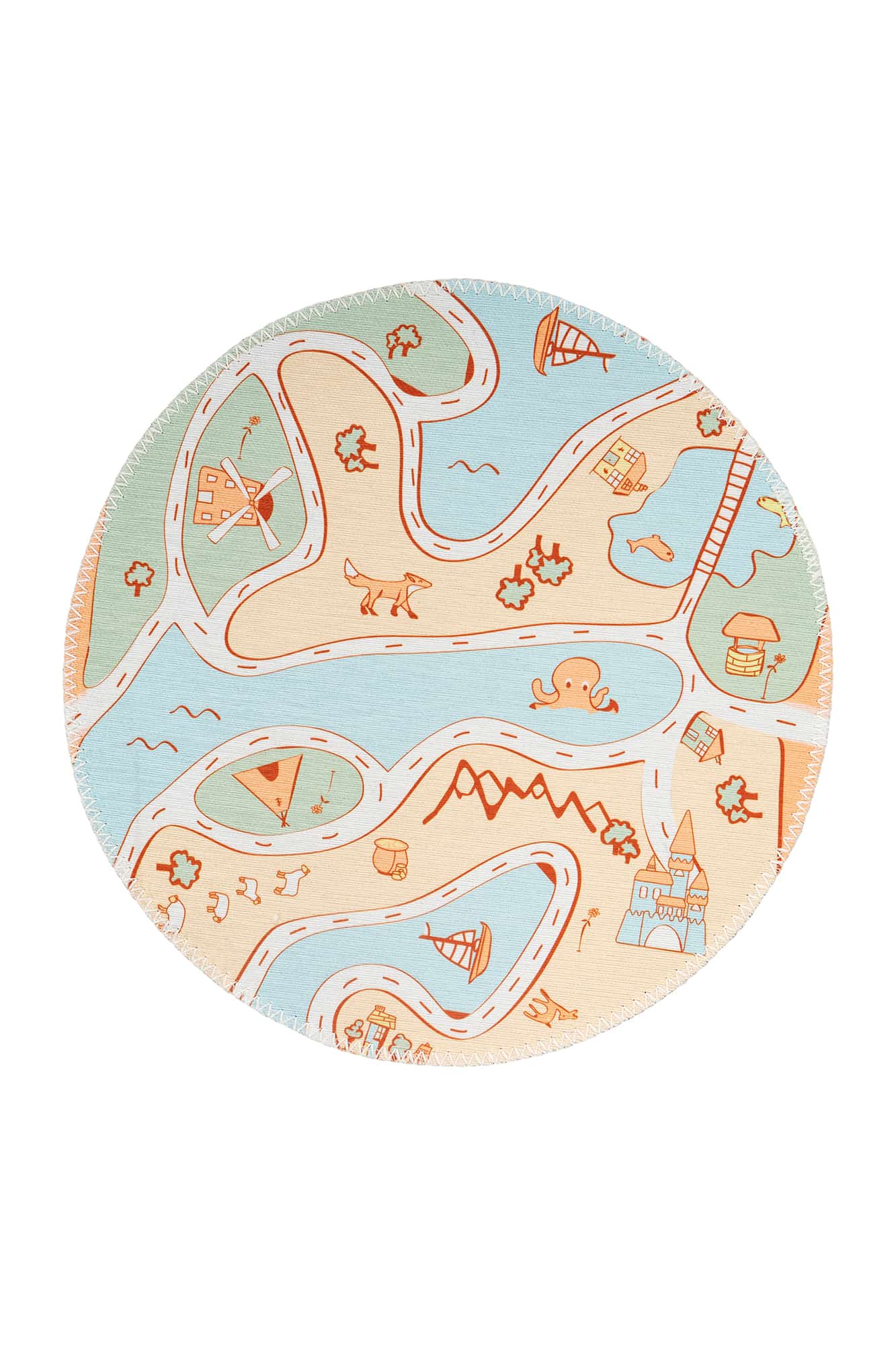 Teppich Bambini 200 Multi Ø 160cm RUND | Kinderteppich | Flachflor Teppich Bambini 200 Multi Ø 160cm RUND | Kinderteppich | Flachflor