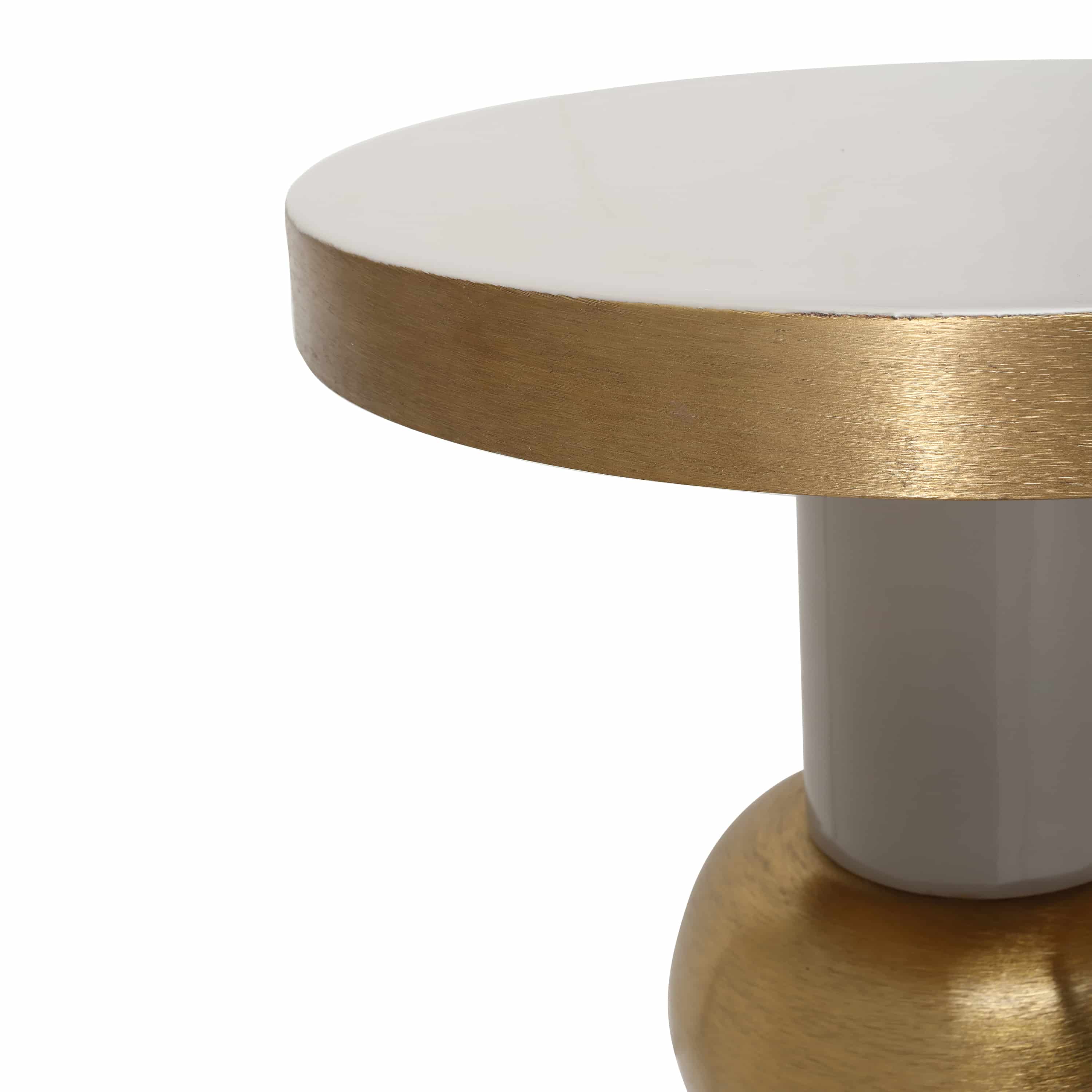 Beistelltisch Art Deco 2125 Taupe / Gold