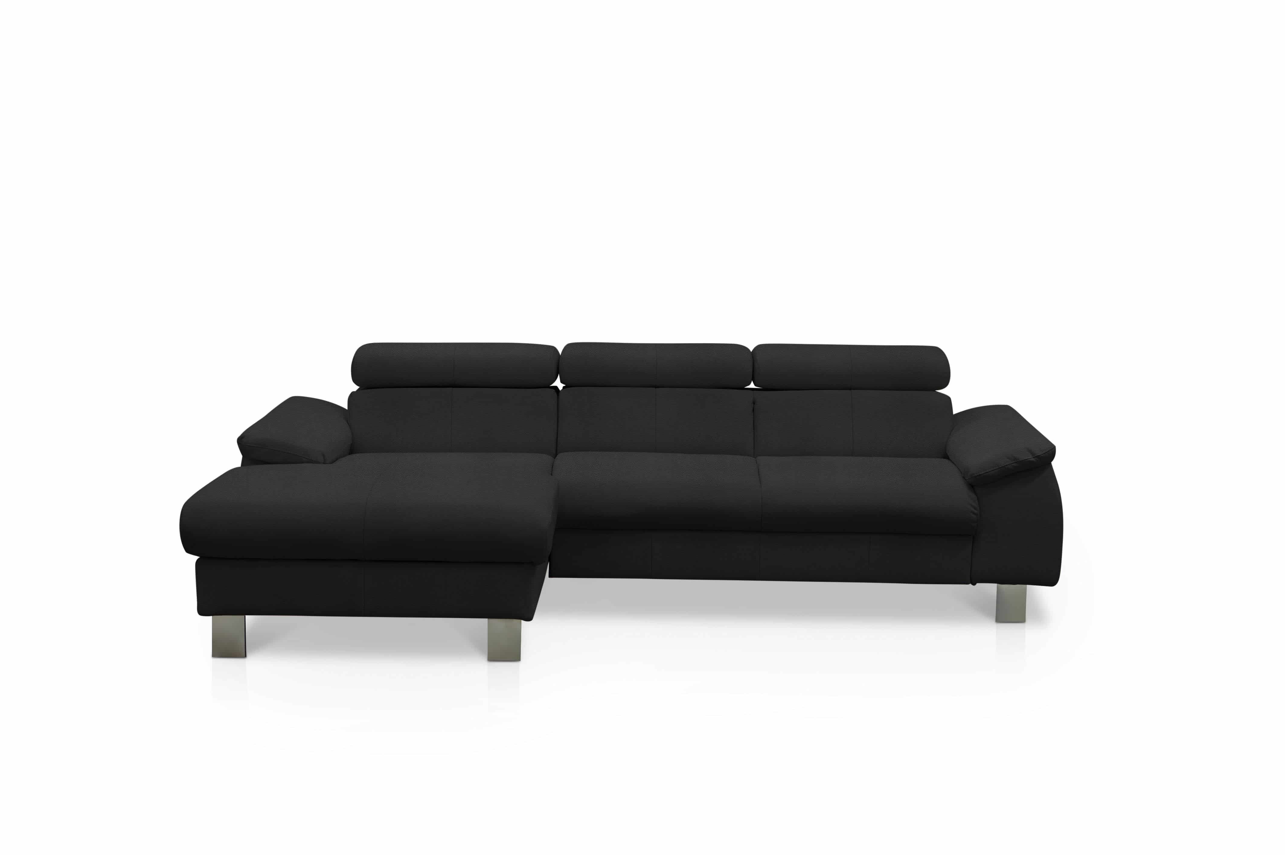 Echtleder Ecksofa Micky mit Schlaffunktion und Bettkasten - Cotta