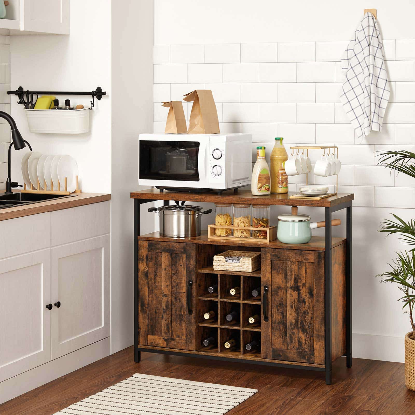 LSC094B01-27eJbcoyixWxyK Sideboard vintagebraun-schwarz