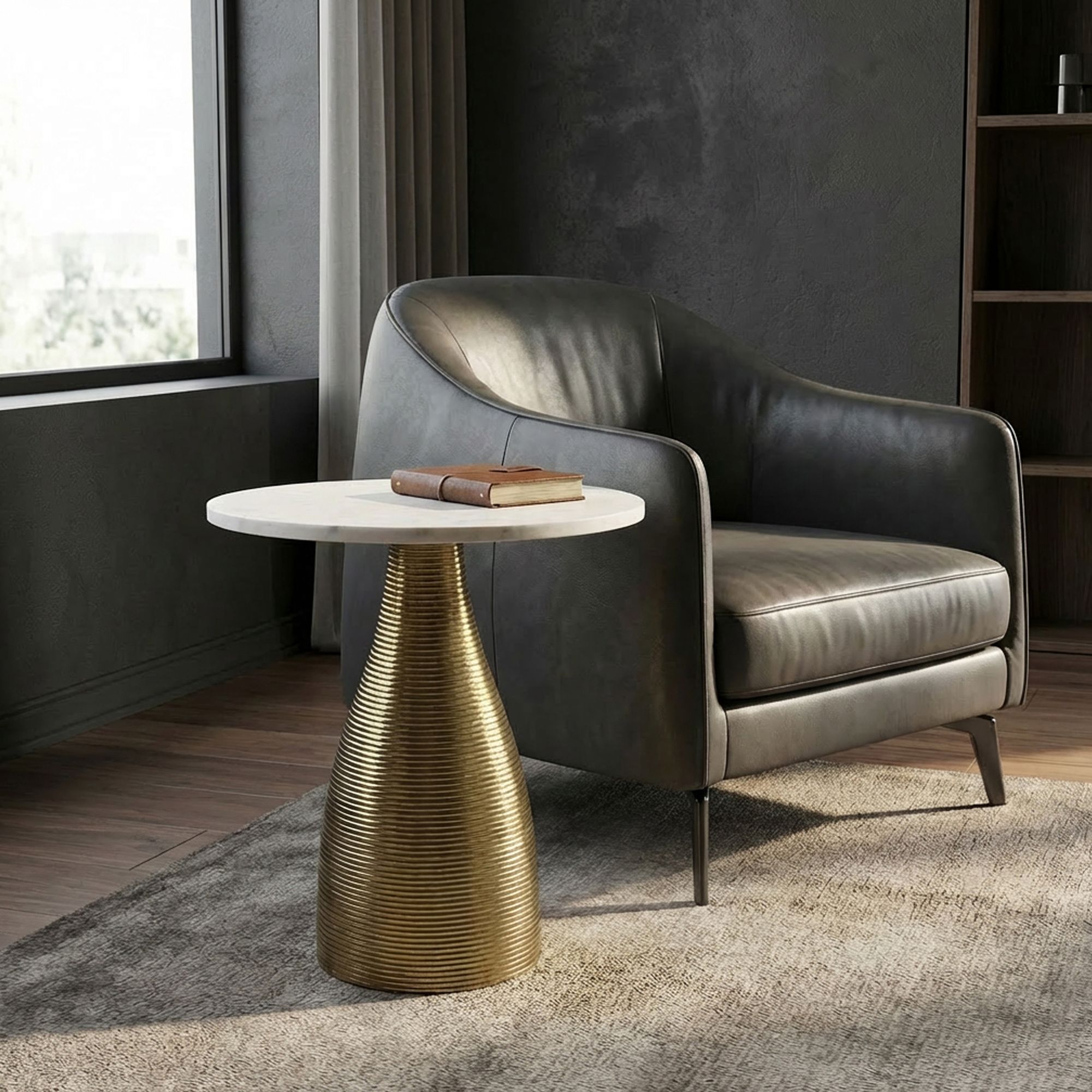 Beistelltisch Rund 40cm Gold mit Massiver Marmorplatte Weiß - Wohnzimmertisch Naturstein Anstelltisch - Sofatisch Design Metall Couchtisch - Wohnzimmer Tisch Modern Handmade Beistelltisch Rund 40cm Gold mit Massiver Marmorplatte Weiß - Wohnzimmertisch Naturstein Anstelltisch - Sofatisch Design Metall Couchtisch - Wohnzimmer Tisch Modern Handmade
