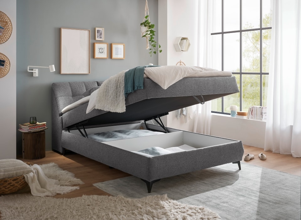 Atlantis-140_Lumos-10-dark-grey_Milieu_BK Exklusives Schlafambiente: Dark Grey Boxbett - Myhomelando