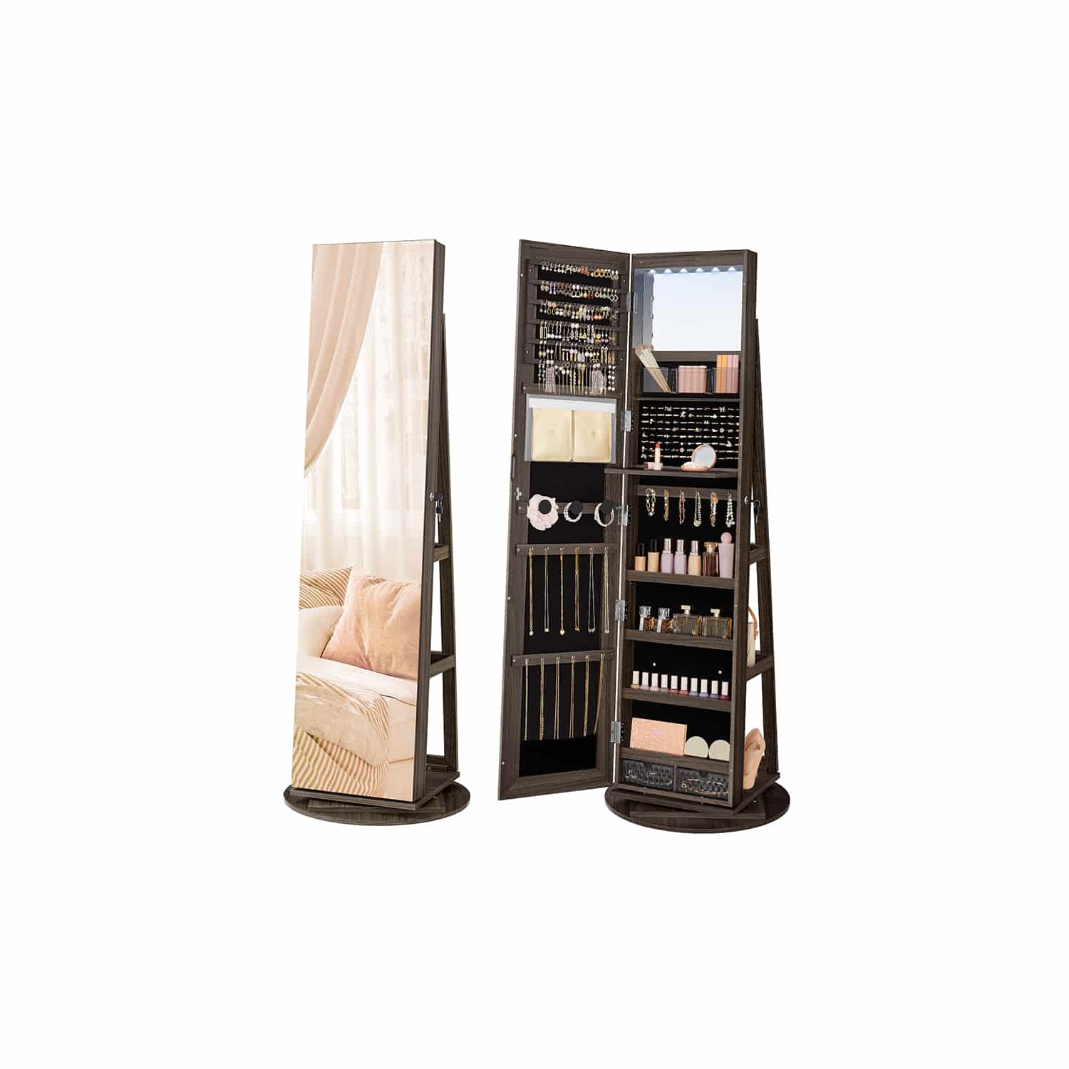 Schmuckschrank, Spiegelschrank, mit rahmenlosem Ganzkörperspiegel Schmuckschrank, Spiegelschrank, mit rahmenlosem Ganzkörperspiegel