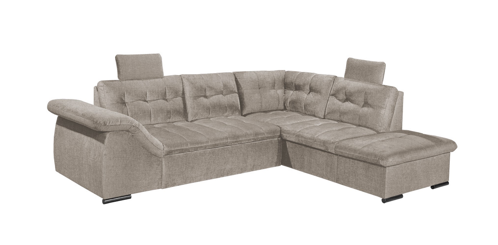 Sofa Estrella von ED Exciting Design mit Schlaffunktion, Bettkasten & Mikrofaser-Bezug Glow