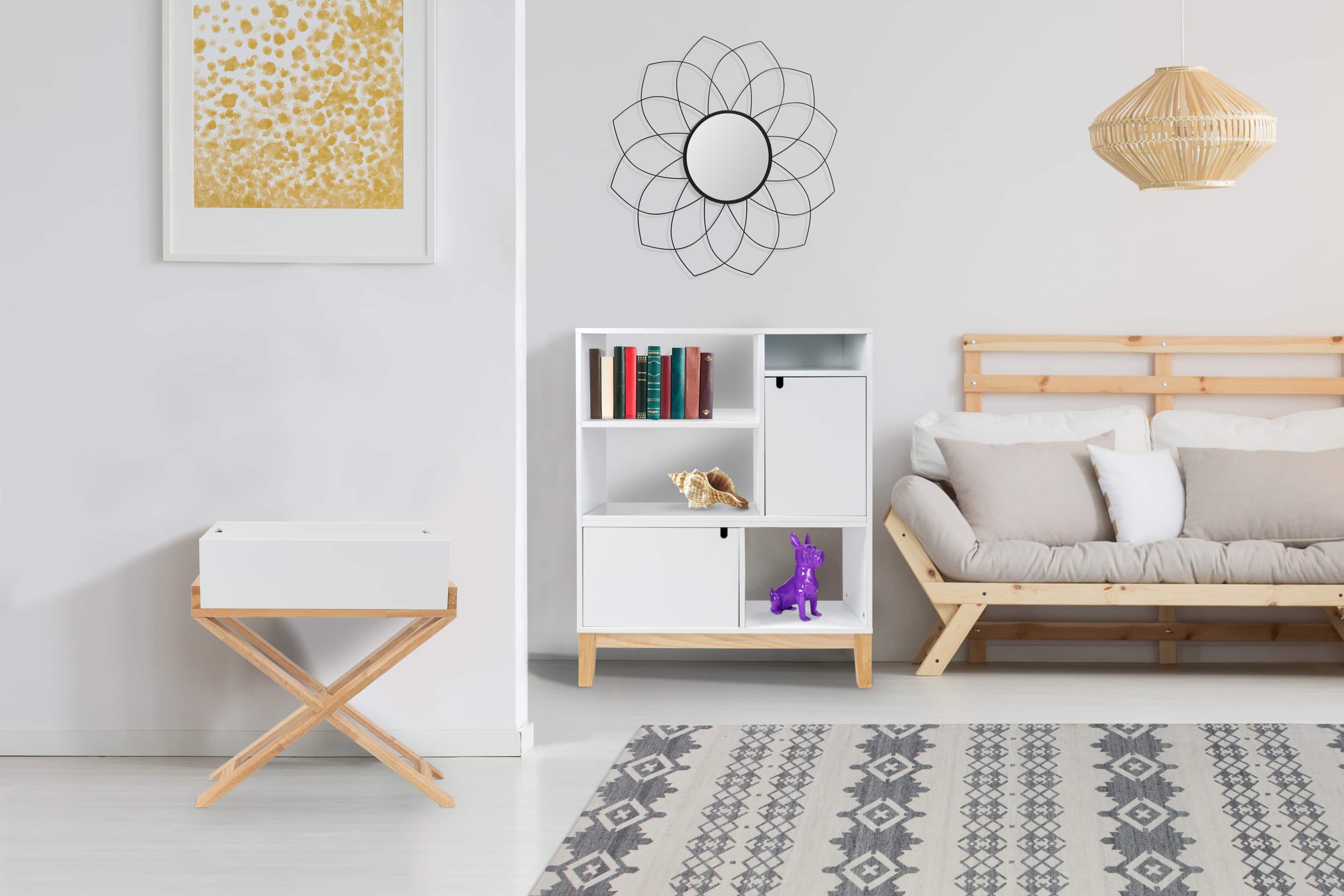 Schränkchen Valerie 410 Weiß / Natural Schränkchen Valerie 410 Weiß / Natural