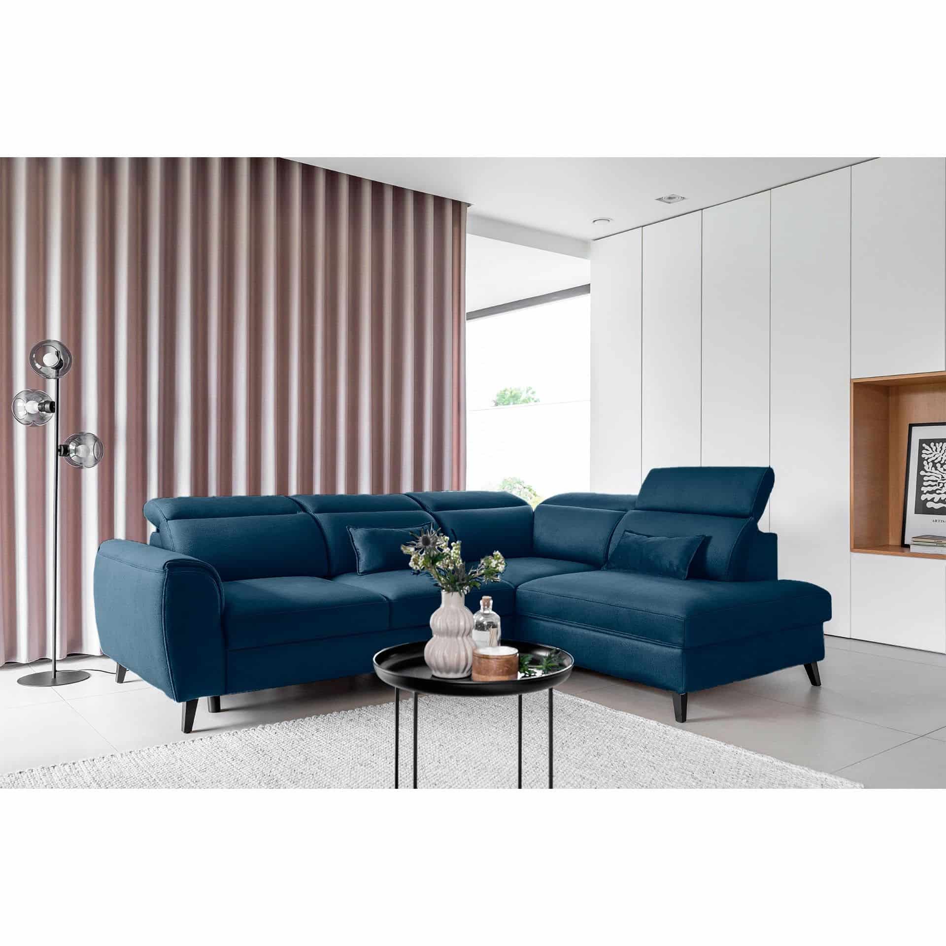 Ecksofa Noble mit Schlaffunktion, Bettkasten und Nube-Bezug Ecksofa Noble mit Schlaffunktion, Bettkasten und Nube-Bezug