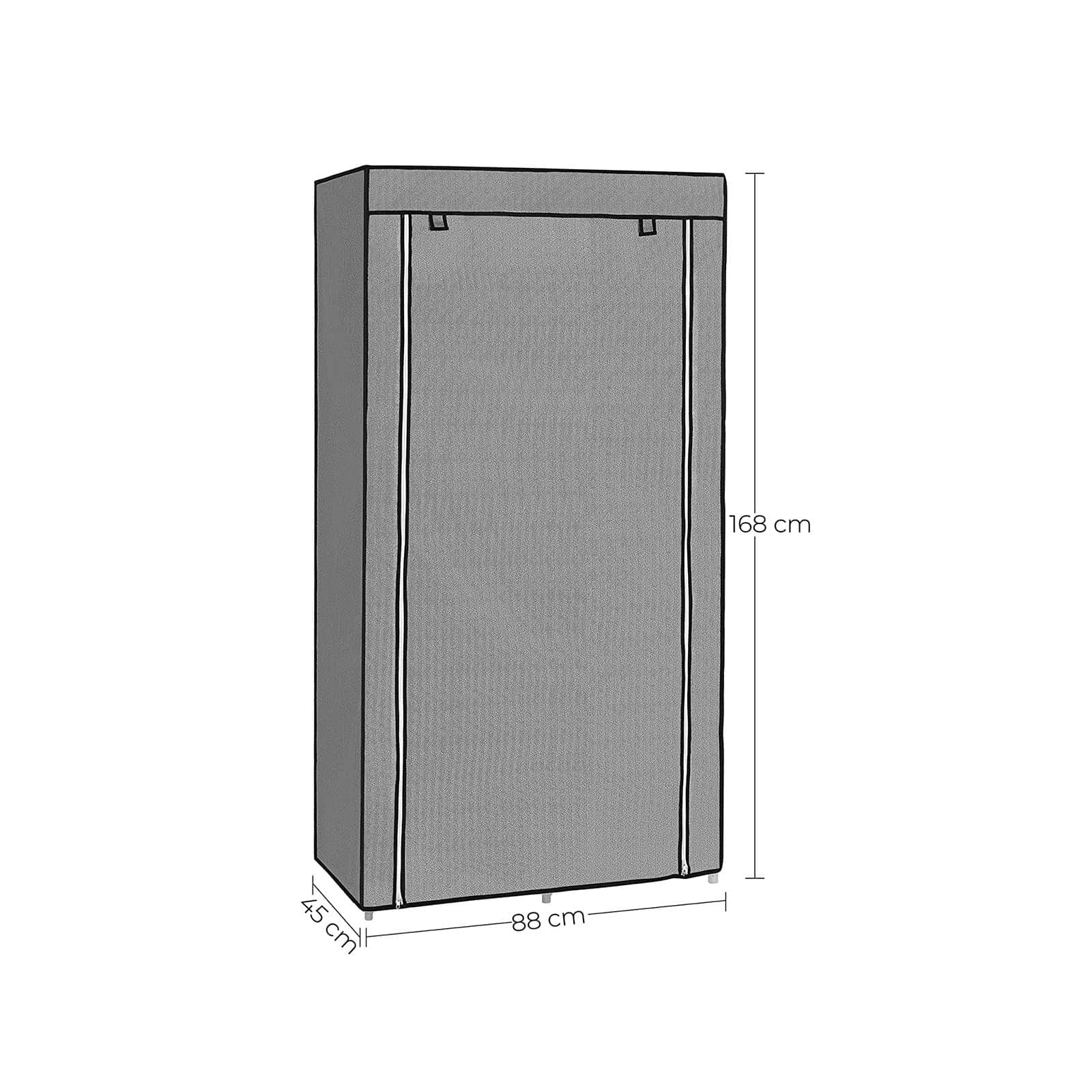 Stoffschrank Metallrohre Grau-RYG084G22 Stoffschrank Metallrohre Grau-RYG084G22