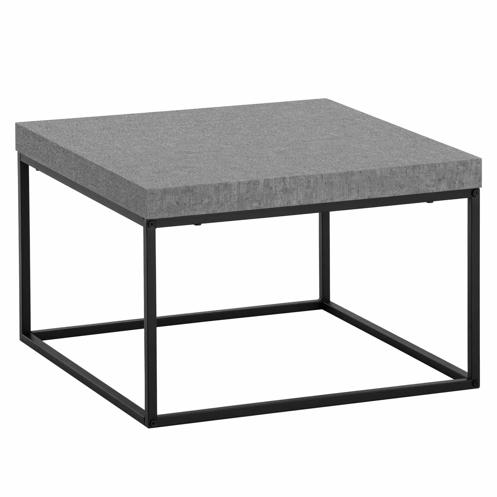 Couchtisch 60x60x38 cm Grau Sofatisch in Beton-Optik Modern Couchtisch 60x60x38 cm Grau Sofatisch in Beton-Optik Modern