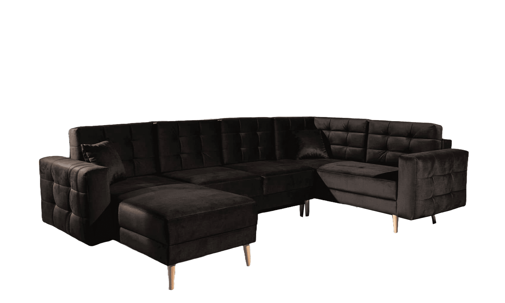 Wohnlandschaft Asgard U Dunkelbraun – Sofa mit Schlaffunktion | beidseitig montierbar Wohnlandschaft Asgard U Dunkelbraun – Sofa mit Schlaffunktion | beidseitig montierbar