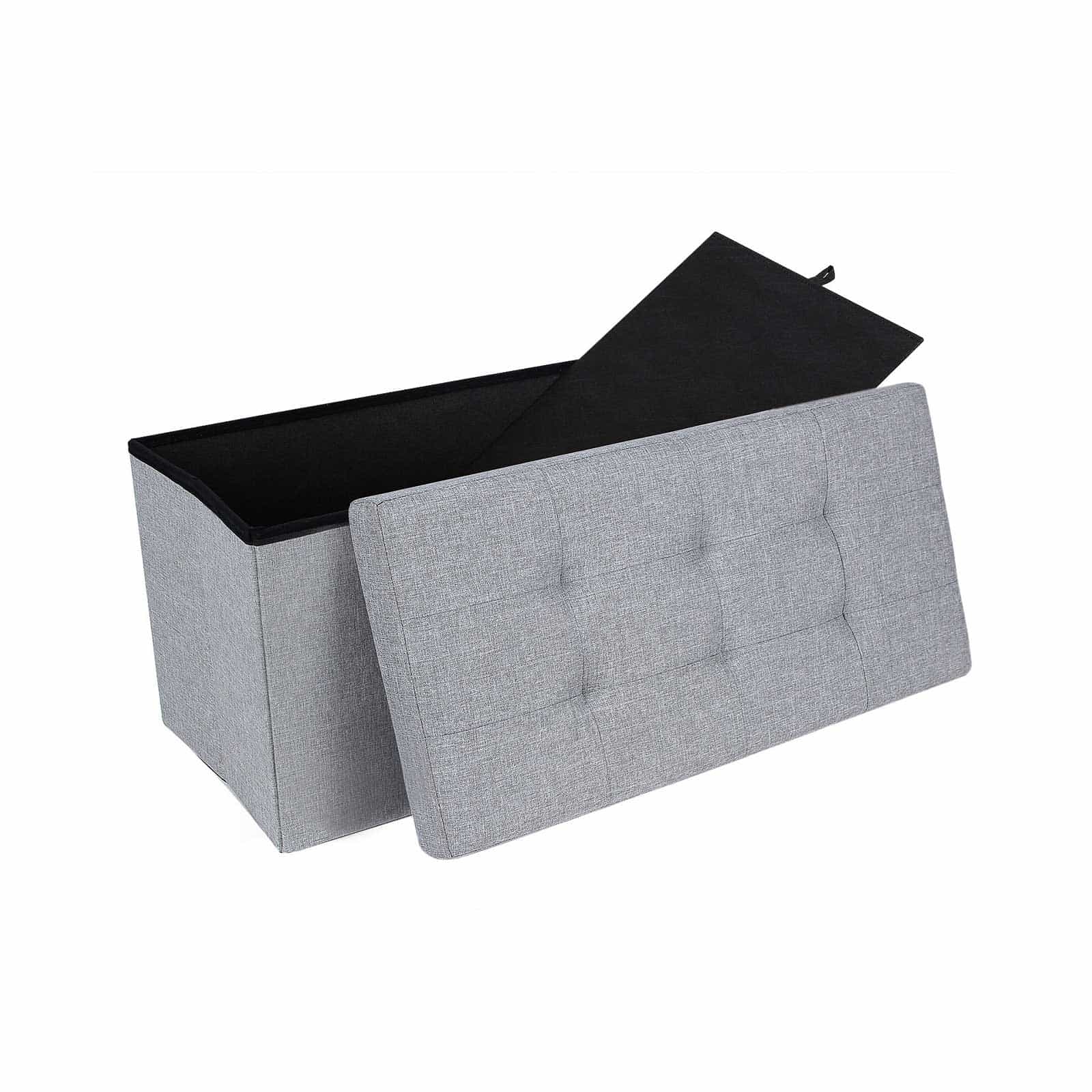 Bank mit Stauraum 76 cm Hellgrau-LSF47G Bank mit Stauraum 76 cm Hellgrau-LSF47G