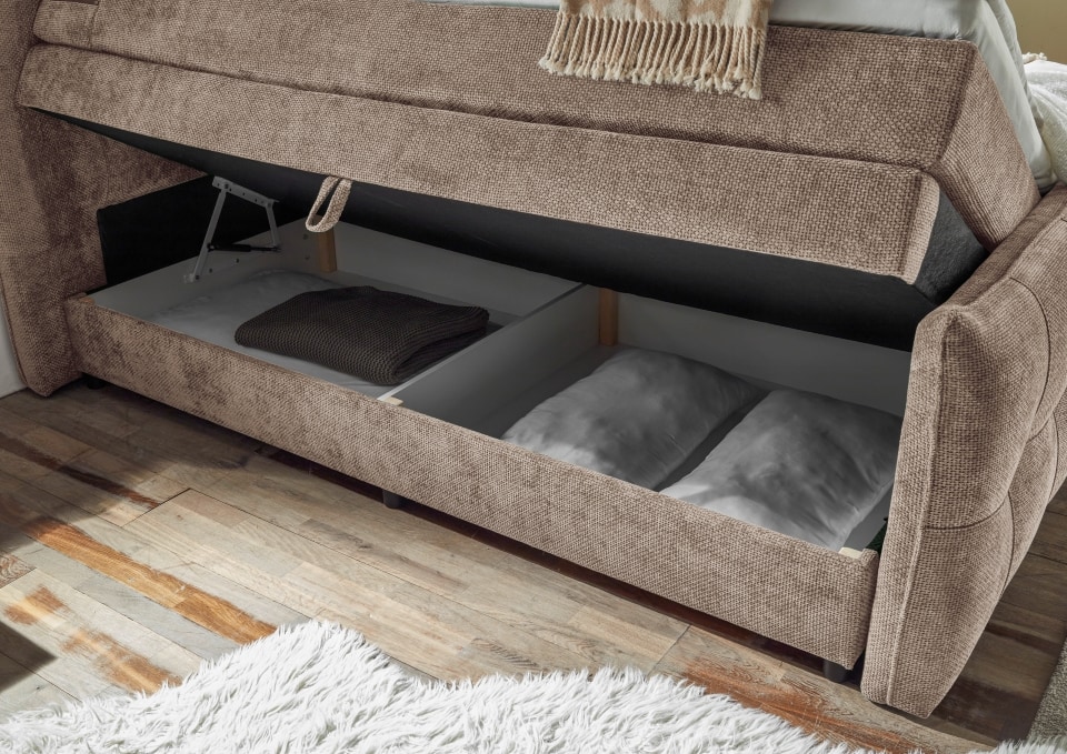 Boxspringbett Gallina 180x200 cm mit Bettkasten Mink HR30-Topper – Ed Exciting Design Boxspringbett Gallina 180x200 cm mit Bettkasten Mink HR30-Topper – Ed Exciting Design
