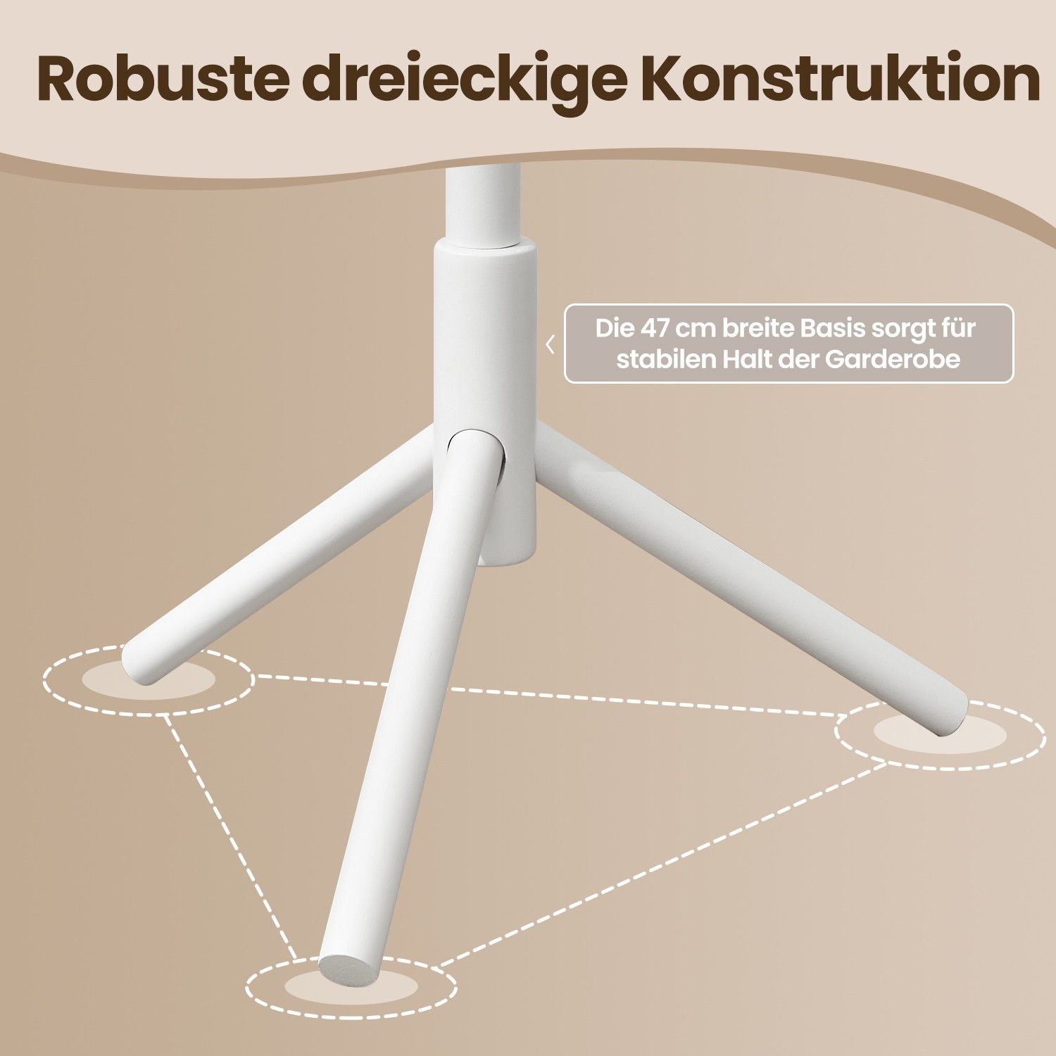 Garderobenständer, Kleiderständer aus Massivholz, Garderobe in Baumform