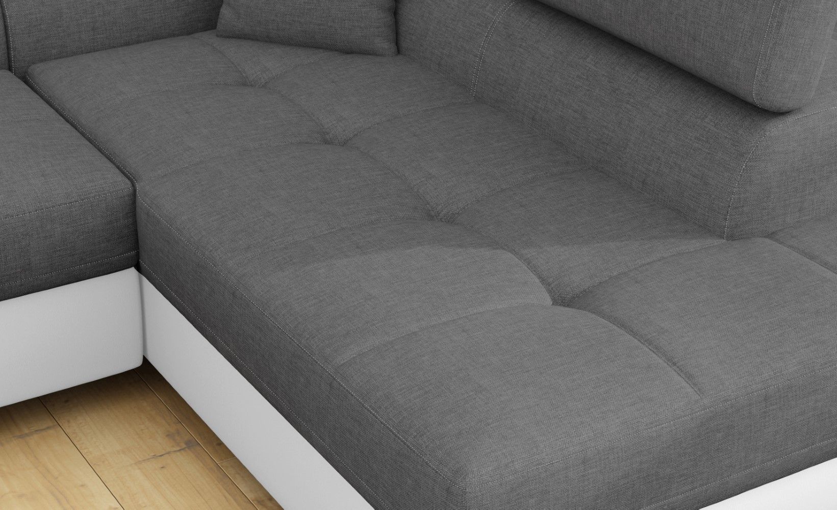 Eltap Ecksofa Anton mit Schlaffunktion & Bettkasten | Sawanna/Soft