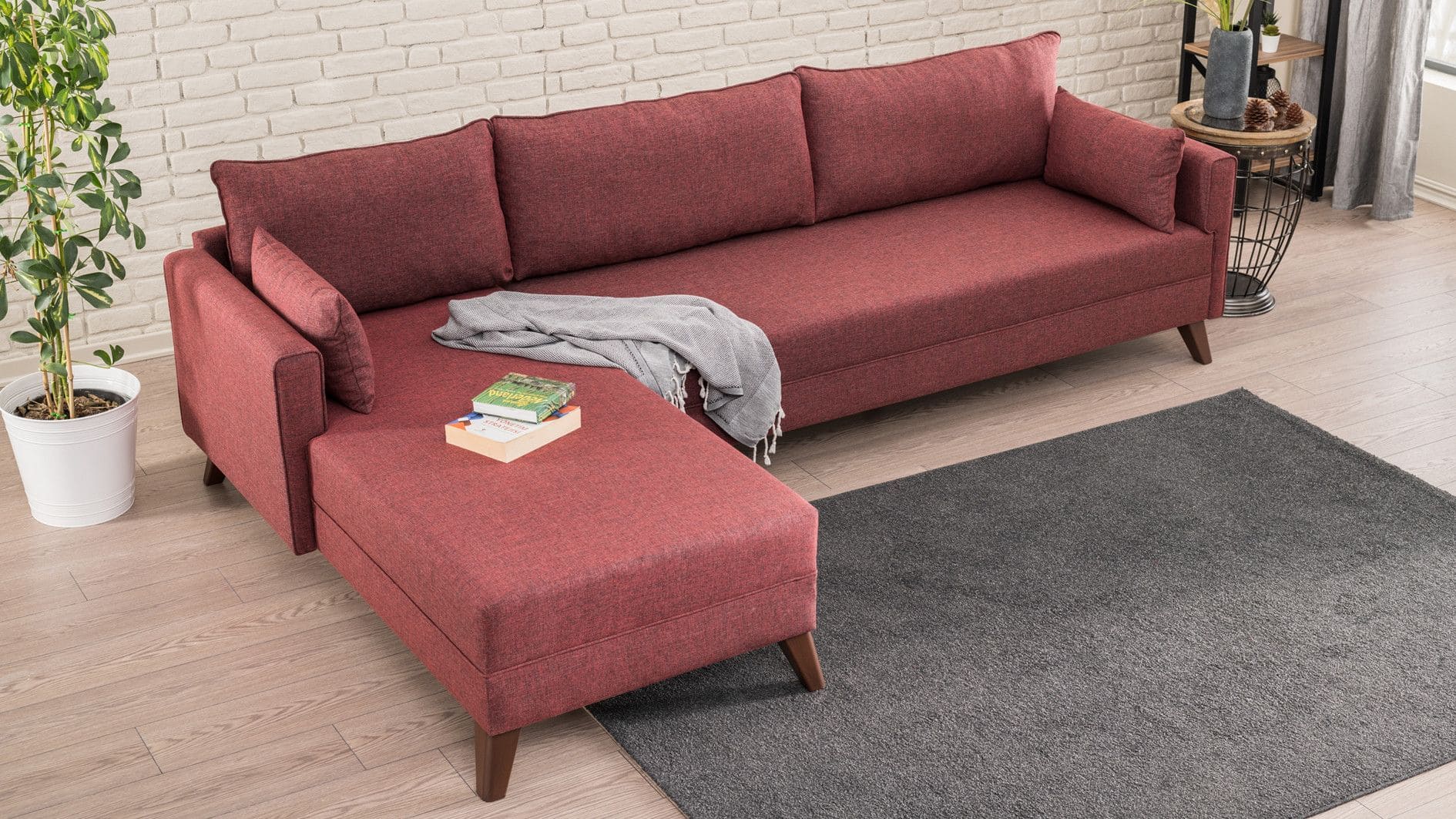 Ecksofa Bella - mit losen Rückenkissen Ecksofa Bella - mit losen Rückenkissen