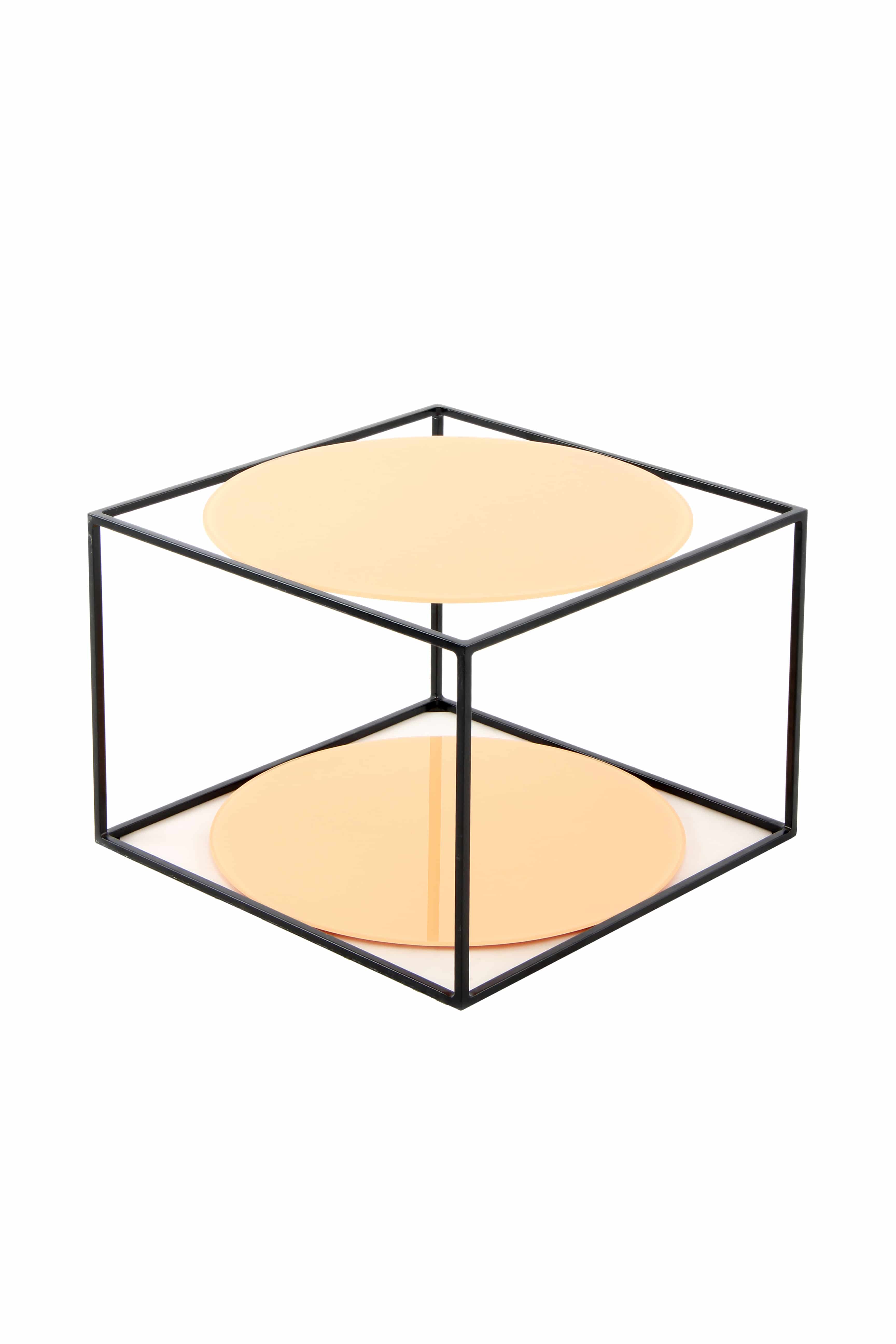 Beistelltisch Cody 110 Orange / Schwarz Beistelltisch Cody 110 Orange / Schwarz