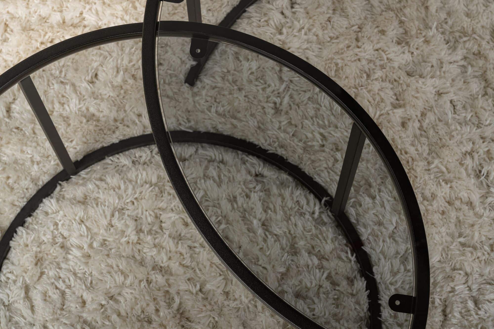 Schwarz-grau-80-60 - Couchtisch Set