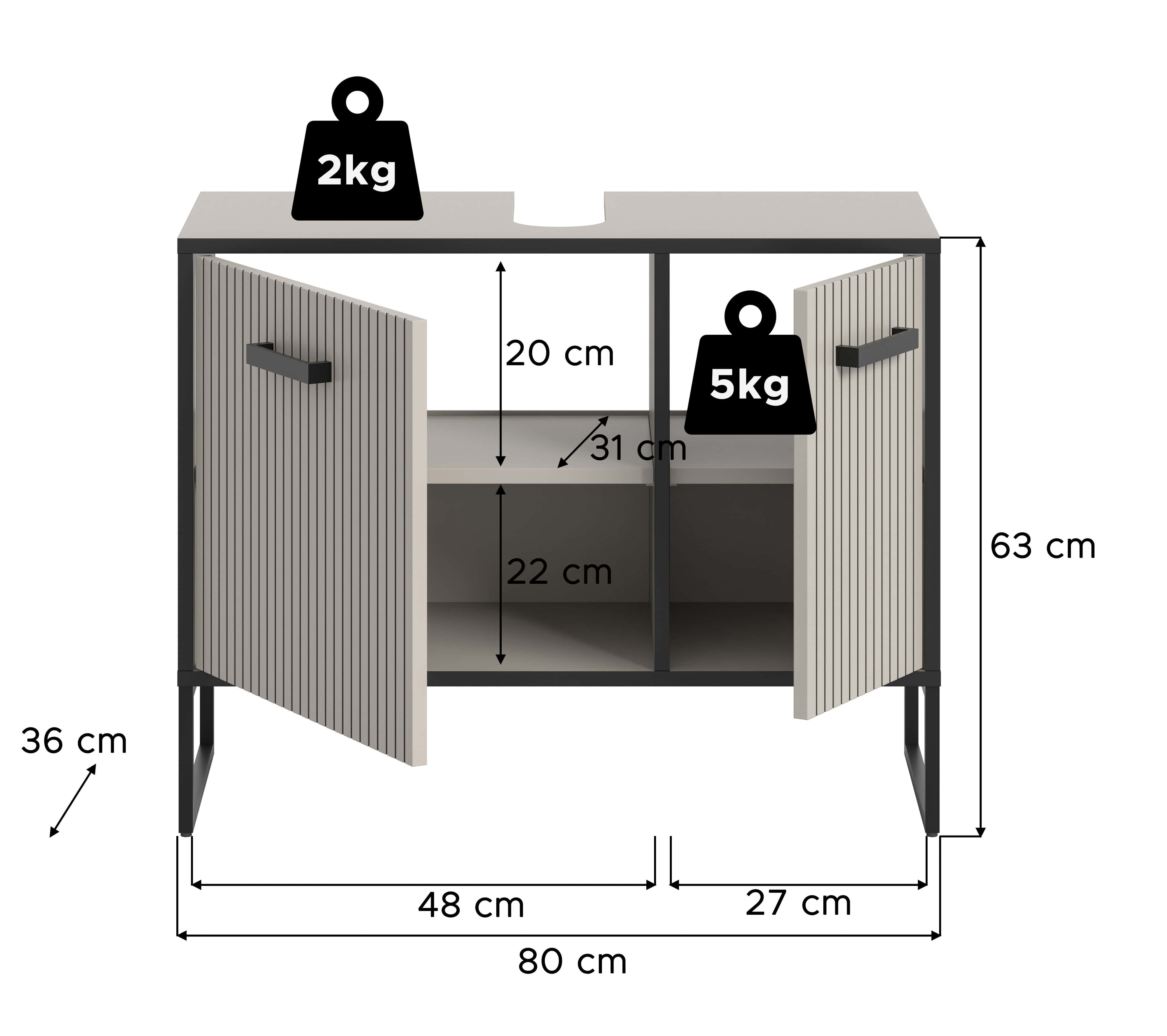 Bagno Waschbeckenunterschrank Bagno Waschbeckenunterschrank