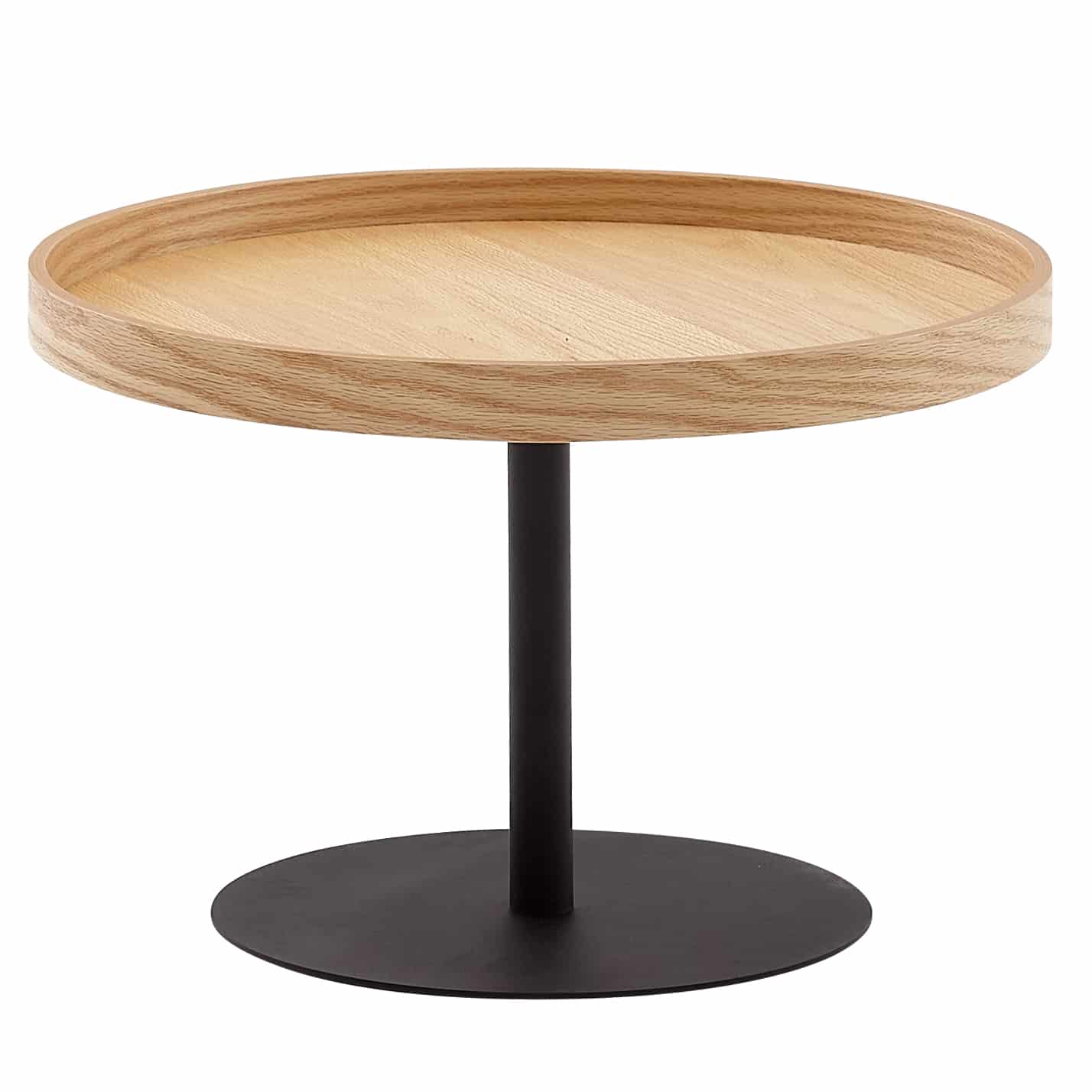 64450-Wohnling-Couchtisch-rund-61x40-cm-WL6-497-WL6-497_6 Couchtisch 61x61x40 cm Sofatisch Holz / Metall Wohnzimmertisch Eiche
