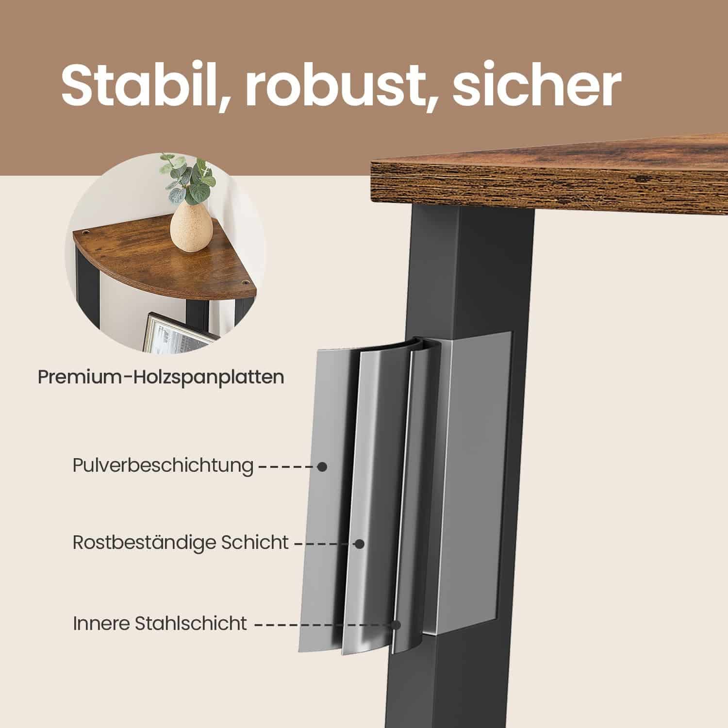 Industrie-Design Eckregal 4 Ablagen Industrie-Design Eckregal 4 Ablagen