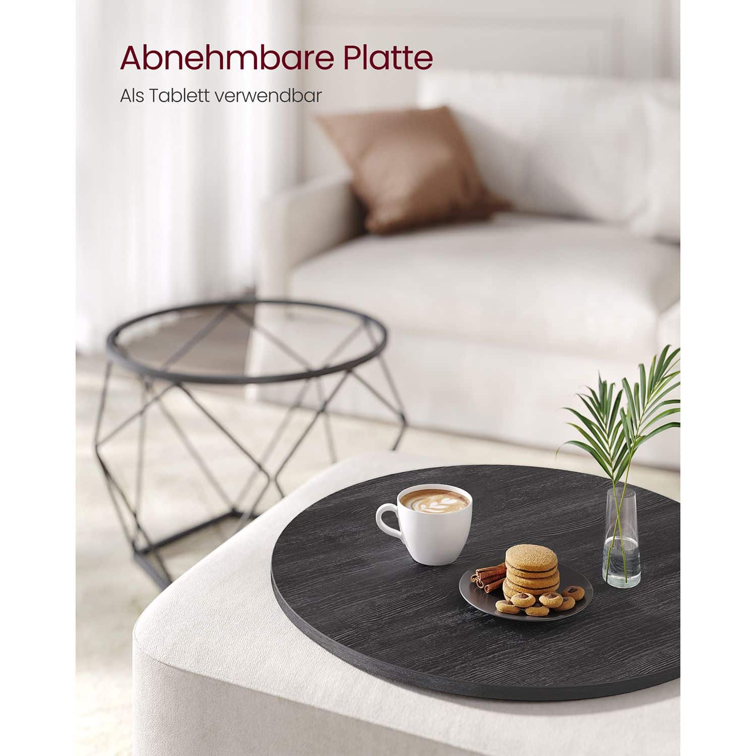 Couchtisch-Set schwarz 2 Stück-B34LET040B22 Couchtisch-Set schwarz 2 Stück-B34LET040B22