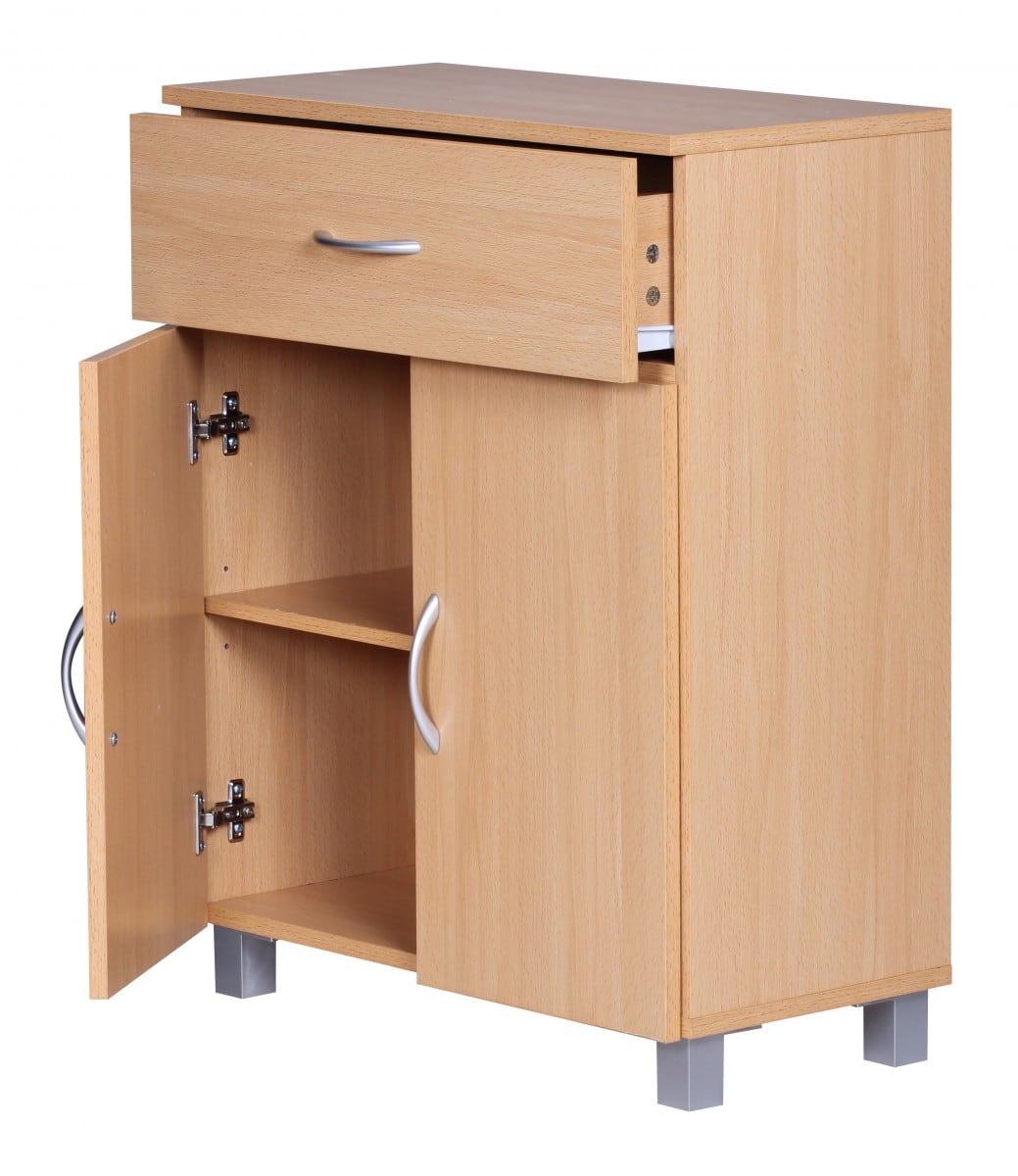 35977-WOHNLING-Sideboard-Buche-60-x-75-cm-WL1-335-WL1-_4 Sideboard Buche WL1.335 60x75x30cm Kommode mit Schublade und Türen