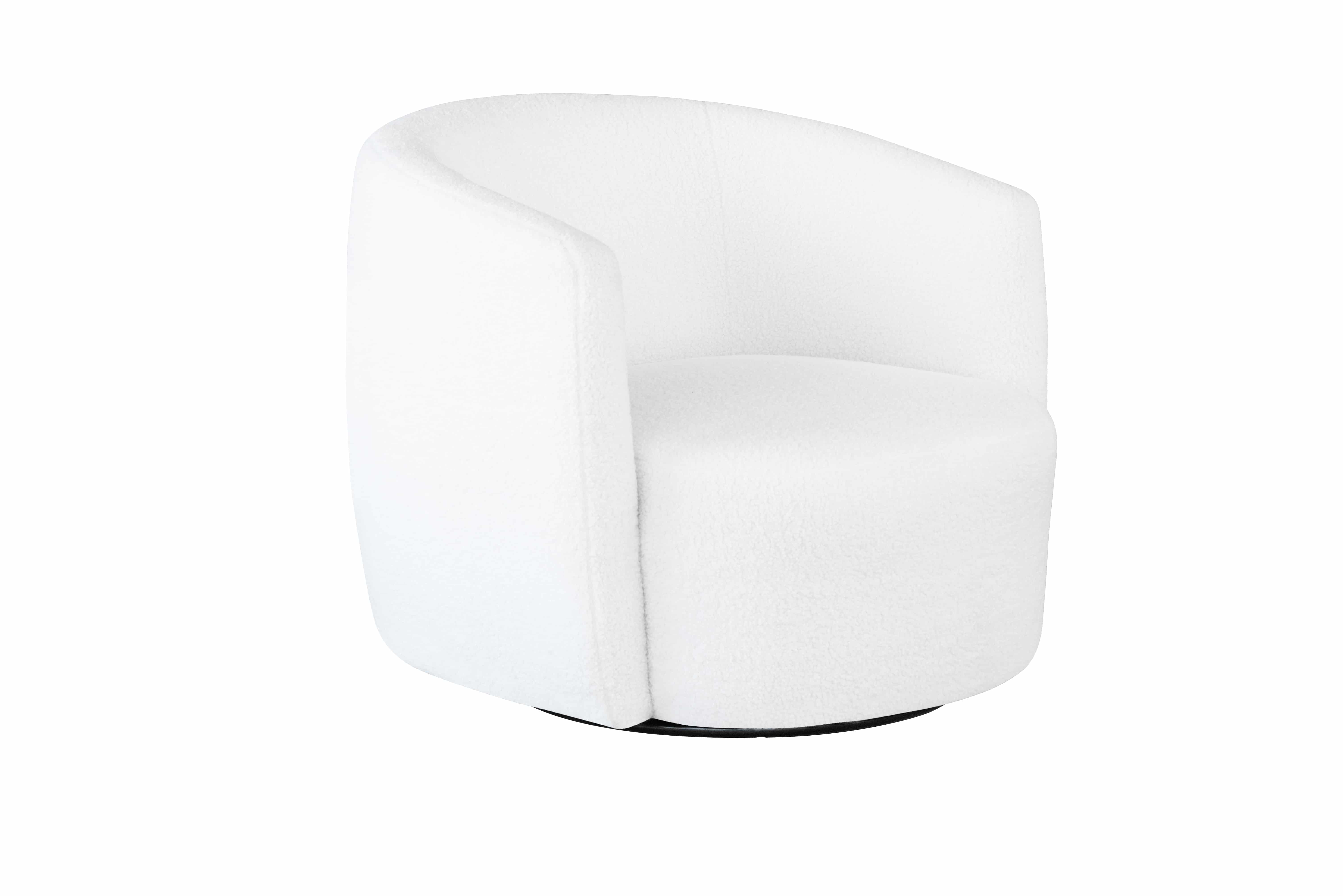 Drehsessel Aveiro 125 – Teddy-Sessel 82×84×71 cm weiß/grau Drehsessel Aveiro 125 – Teddy-Sessel 82×84×71 cm weiß/grau