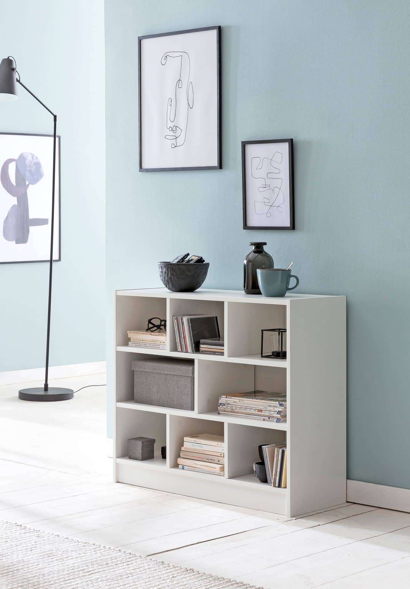 48479-WOHNLING-Buecherregal-DANIE-80x29x68-cm-Wei_2 Bücherregal WL5.819 Weiß 80x68,5x29,5 cm Regal Standregal Modern