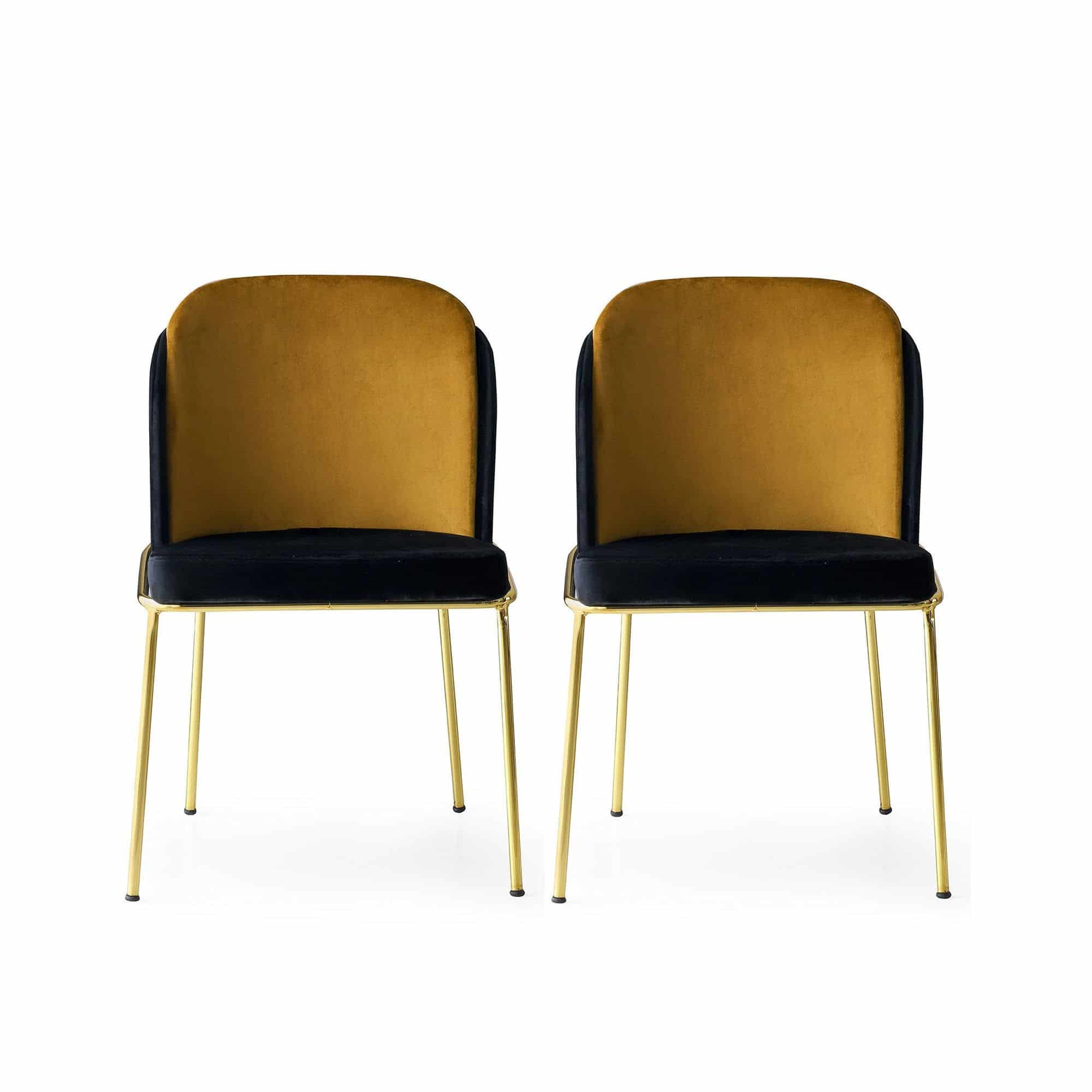 Dore - 106 V2 - schwarz, gold - 2er Set Esszimmerstühle Dore - 106 V2 - schwarz, gold - 2er Set Esszimmerstühle