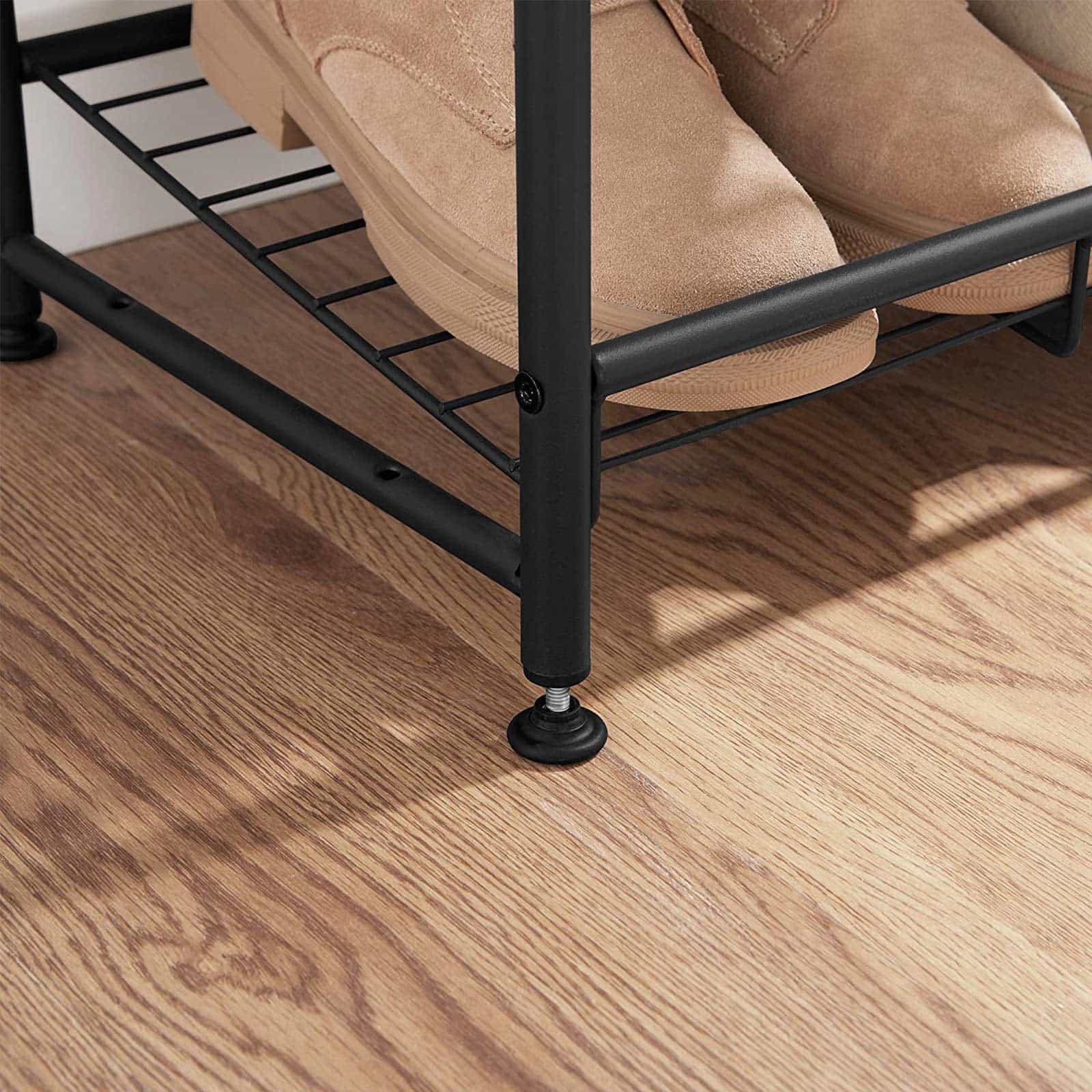 Schuhregal mit 3 Ablagen schwarz-LMR066B01 Schuhregal mit 3 Ablagen schwarz-LMR066B01