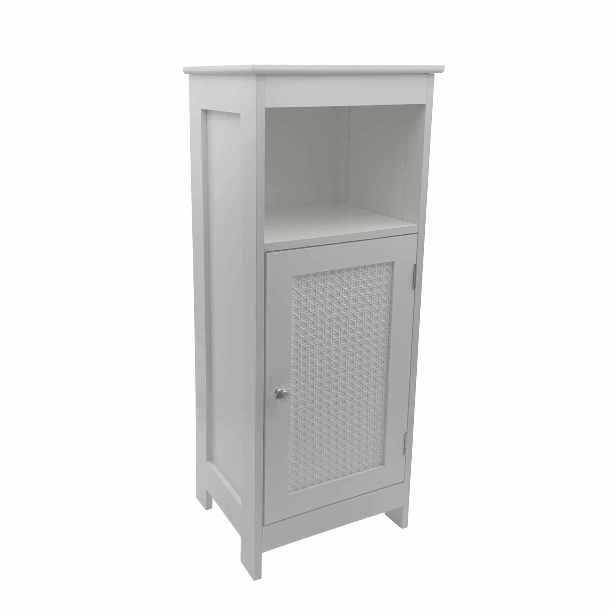 Badschrank 80 x 30 x 28 cm Weiß - Schmaler Badezimmerschrank Tür & Ablage Aufbewahrungsschrank Badezimmer Nischenschrank Bad Badezimmerregal