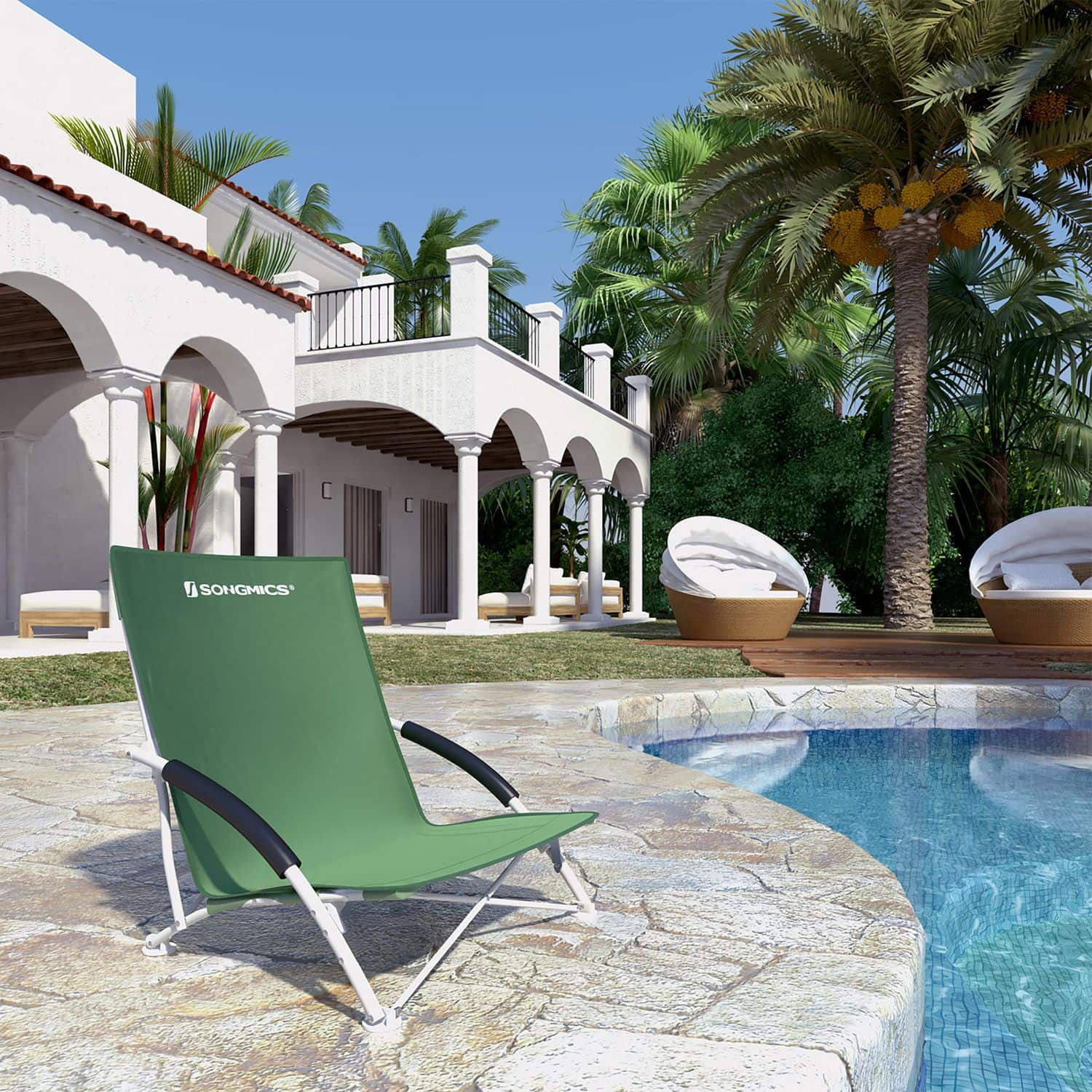 Strandstuhl mit hoher Rückenlehne komfortabel-GCB61GV02 Strandstuhl mit hoher Rückenlehne komfortabel-GCB61GV02